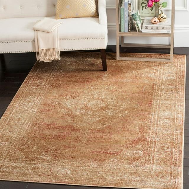 Vintage VTG112 Power Loomed Indoor Skid-Resistant Area Rug - Taupe - 4'x5'7" - Safavieh