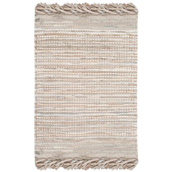 Vintage Leather VTL373 Hand Woven Area Rug - Beige/Multi - 6'x6' - Safavieh.