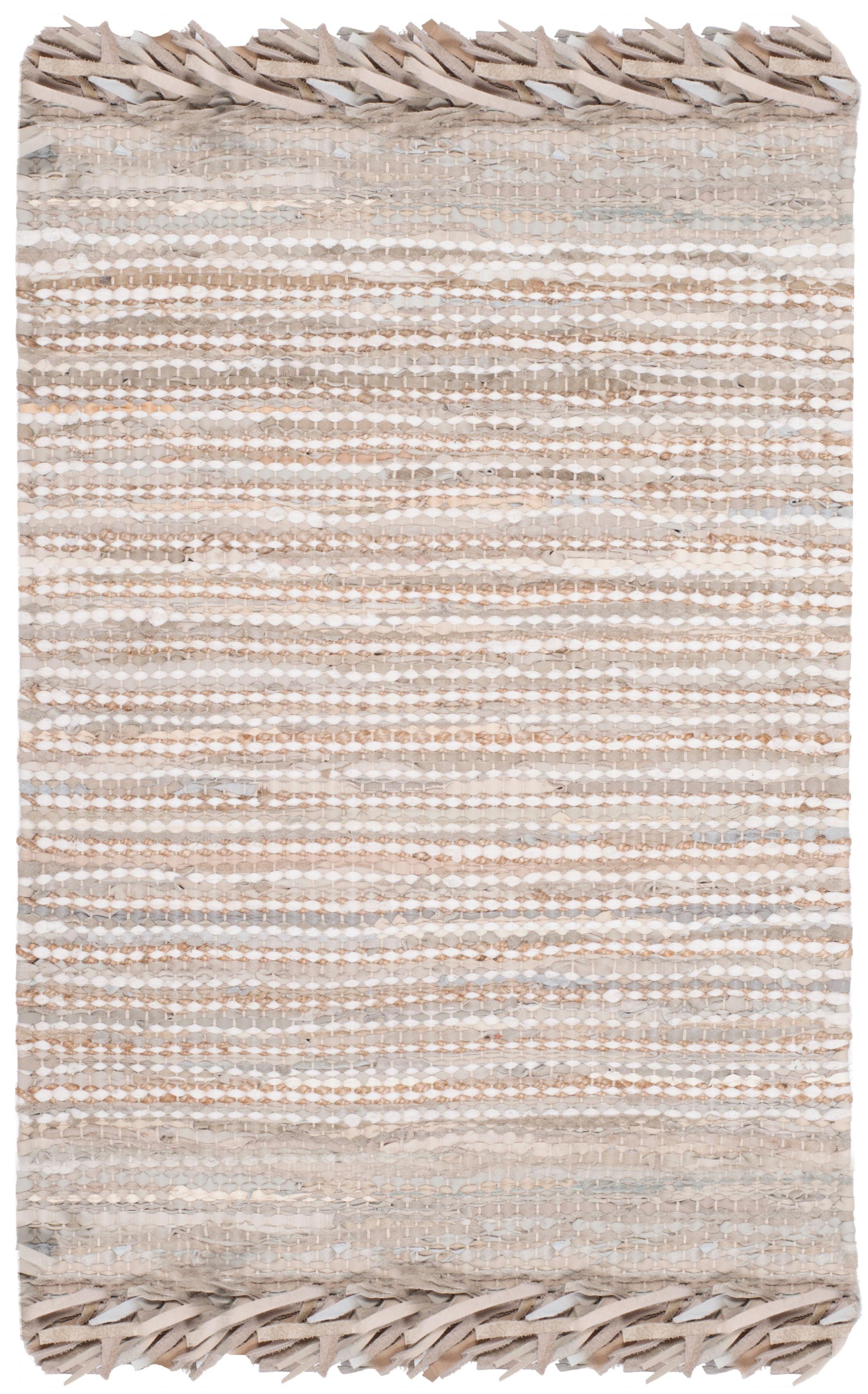 Vintage Leather VTL373 Hand Woven Indoor Area Rug - Beige/Multi - 8'x10' - Safavieh.