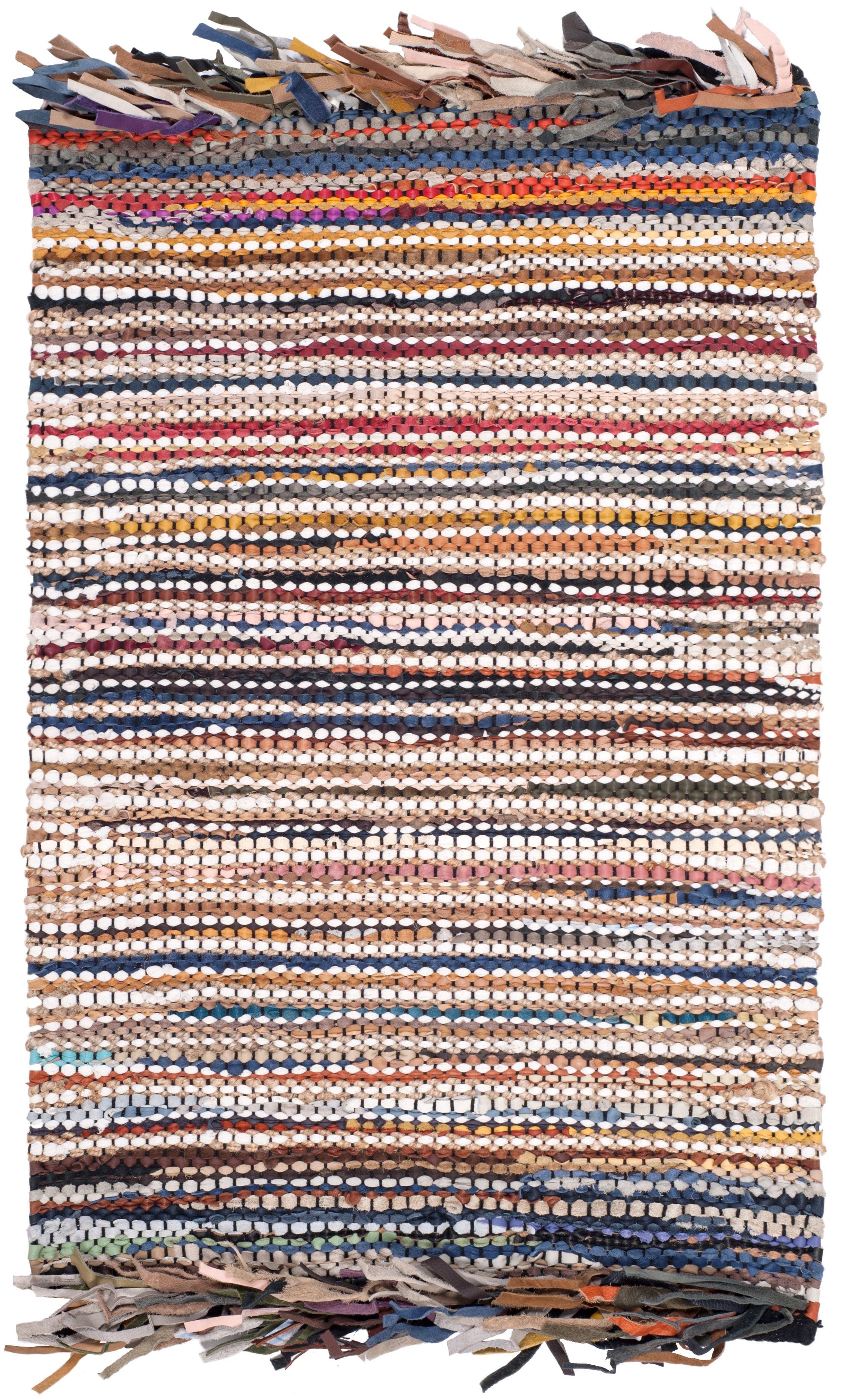 Vintage Leather VTL373 Hand Woven Area Rug - Multi - 4'x6' - Safavieh.