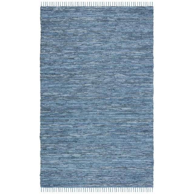 SAFAVIEH Vintage Leather Christal Solid Area Rug, Blue/Grey, 5' x 8'