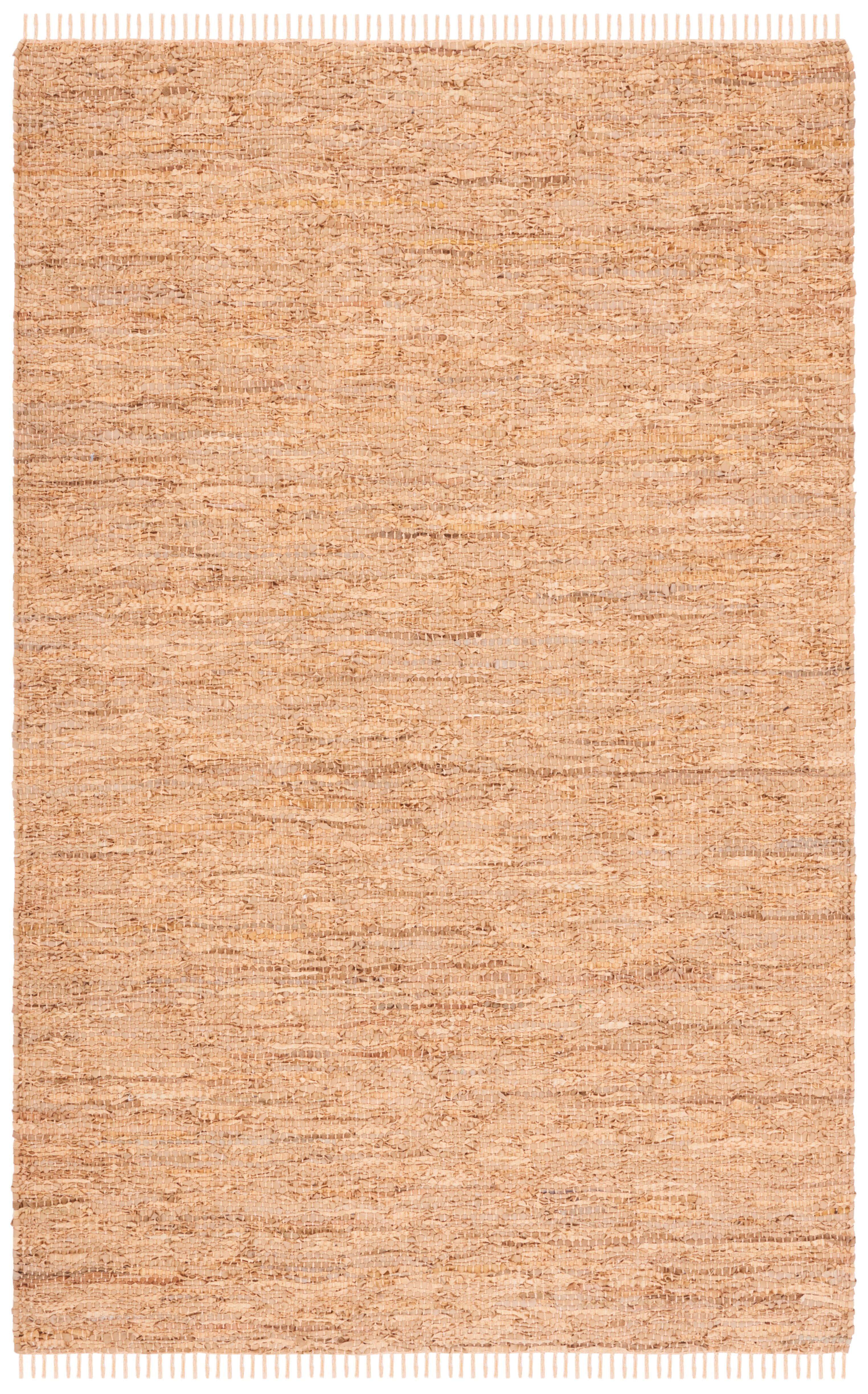 SAFAVIEH Vintage Leather Christal Solid Area Rug, Light Gold, 4' x 6'