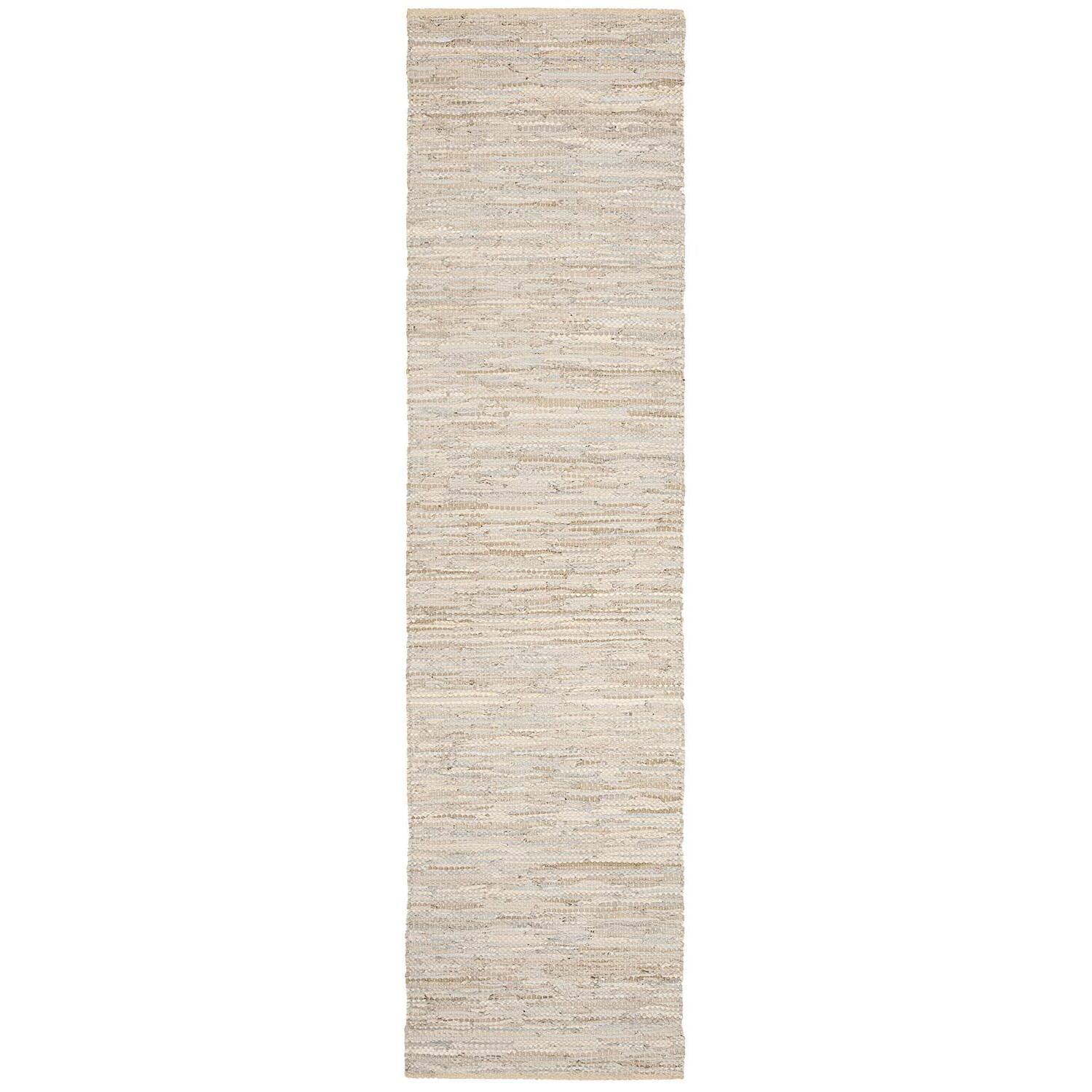 Vintage Leather VTL105 Hand Woven Indoor Runner Rug - Beige - 2'3"x9' - Safavieh.