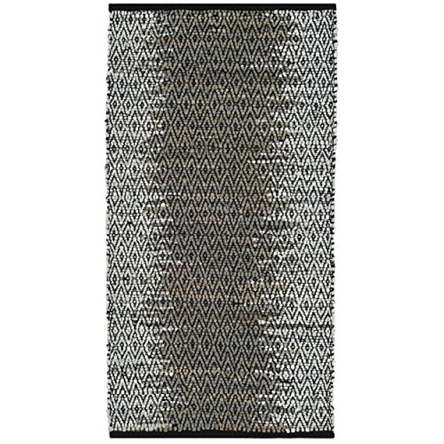 Vintage Leather VTL389 Hand Woven Indoor Accent Rug - Light Grey/Grey - 2'x3' - Safavieh.