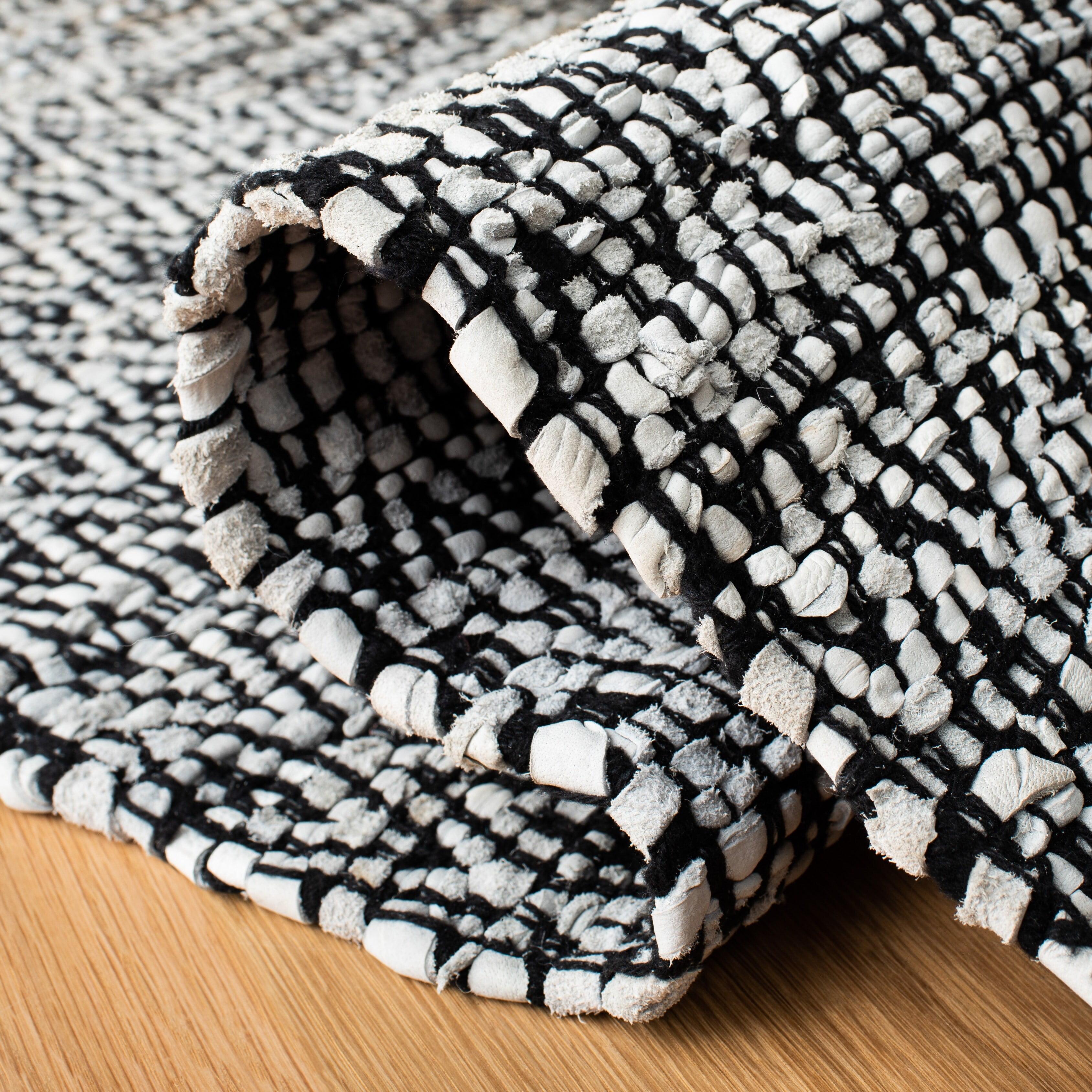Vintage Leather VTL389 Hand Woven Indoor Accent Rug - Light Grey/Grey - 2'x3' - Safavieh.