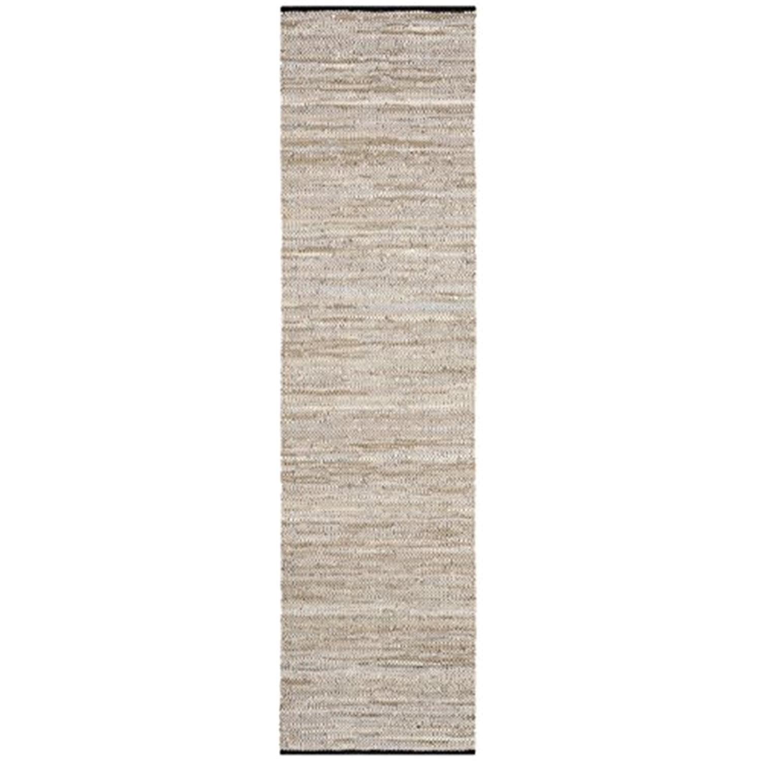 Vintage Leather VTL104 Hand Woven Indoor Runner Rug - Beige - 2'3"x9' - Safavieh