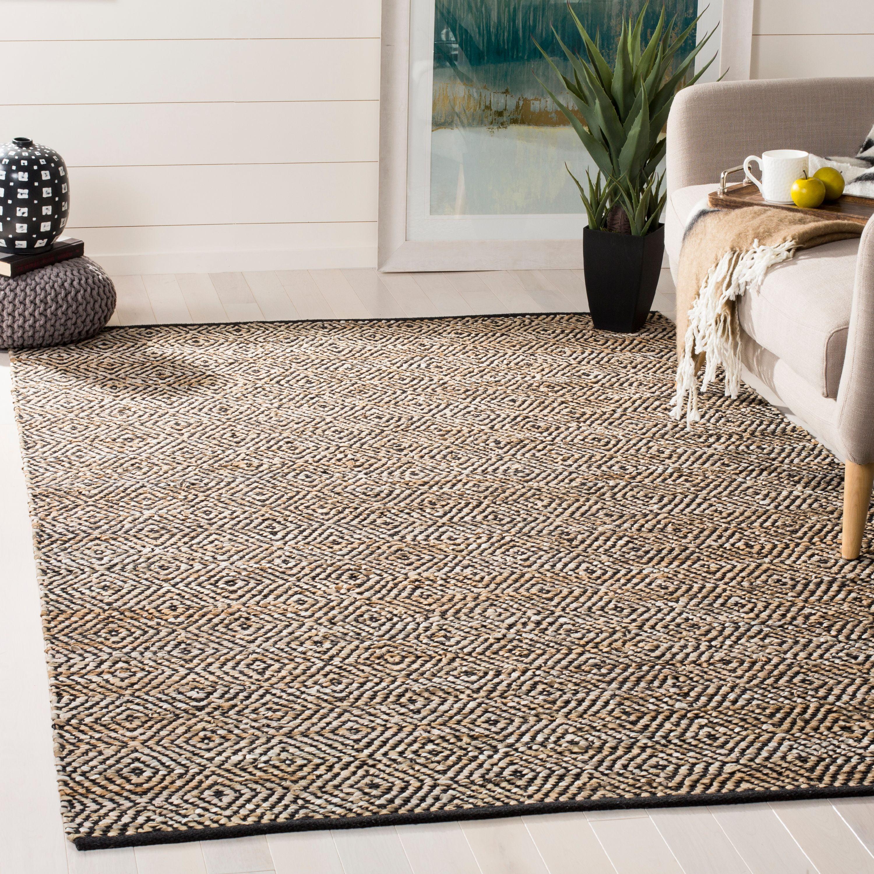 Vintage Leather VTL102 Hand Woven Indoor Area Rug - Beige - 6'x9' - Safavieh.
