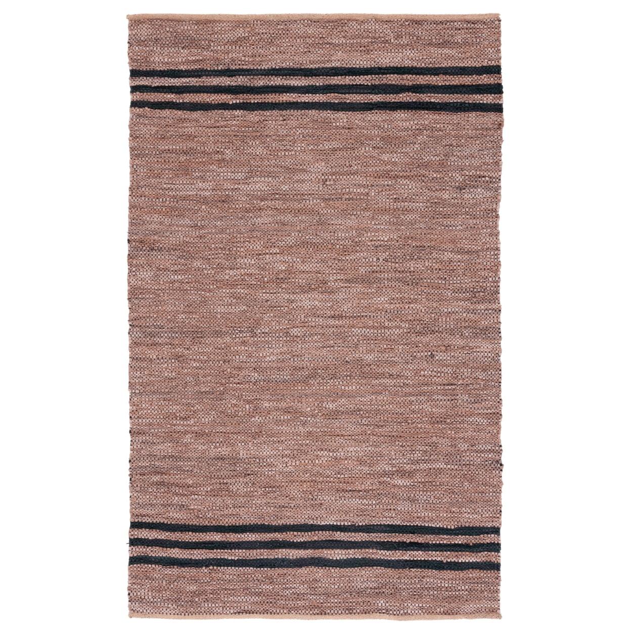 SAFAVIEH Vintage Leather VTL400T Brown / Black Rug