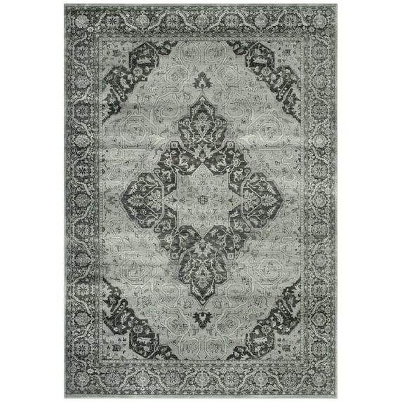 SAFAVIEH Vintage Milford Bordered Area Rug, Light Blue/Multi, 6'7" x 9'2"