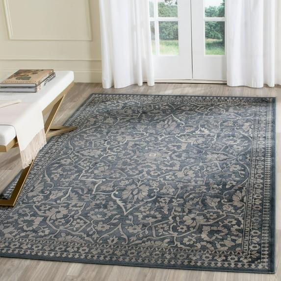 SAFAVIEH Vintage Mirko Traditional Area Rug, Blue/Light Grey, 6'7" x 9'2"
