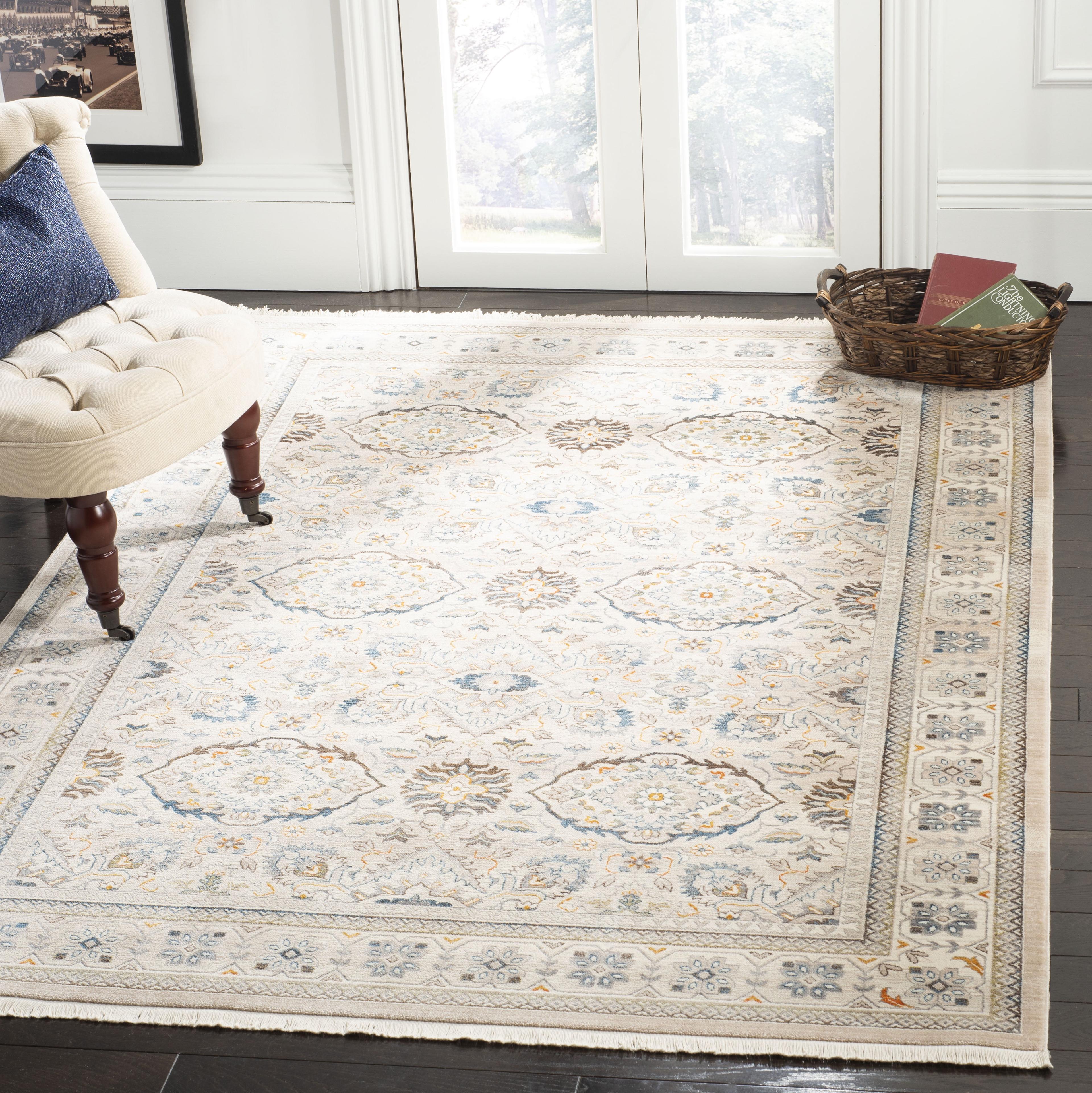 Ivory Elegance 5' x 7' Synthetic Easy-Care Area Rug