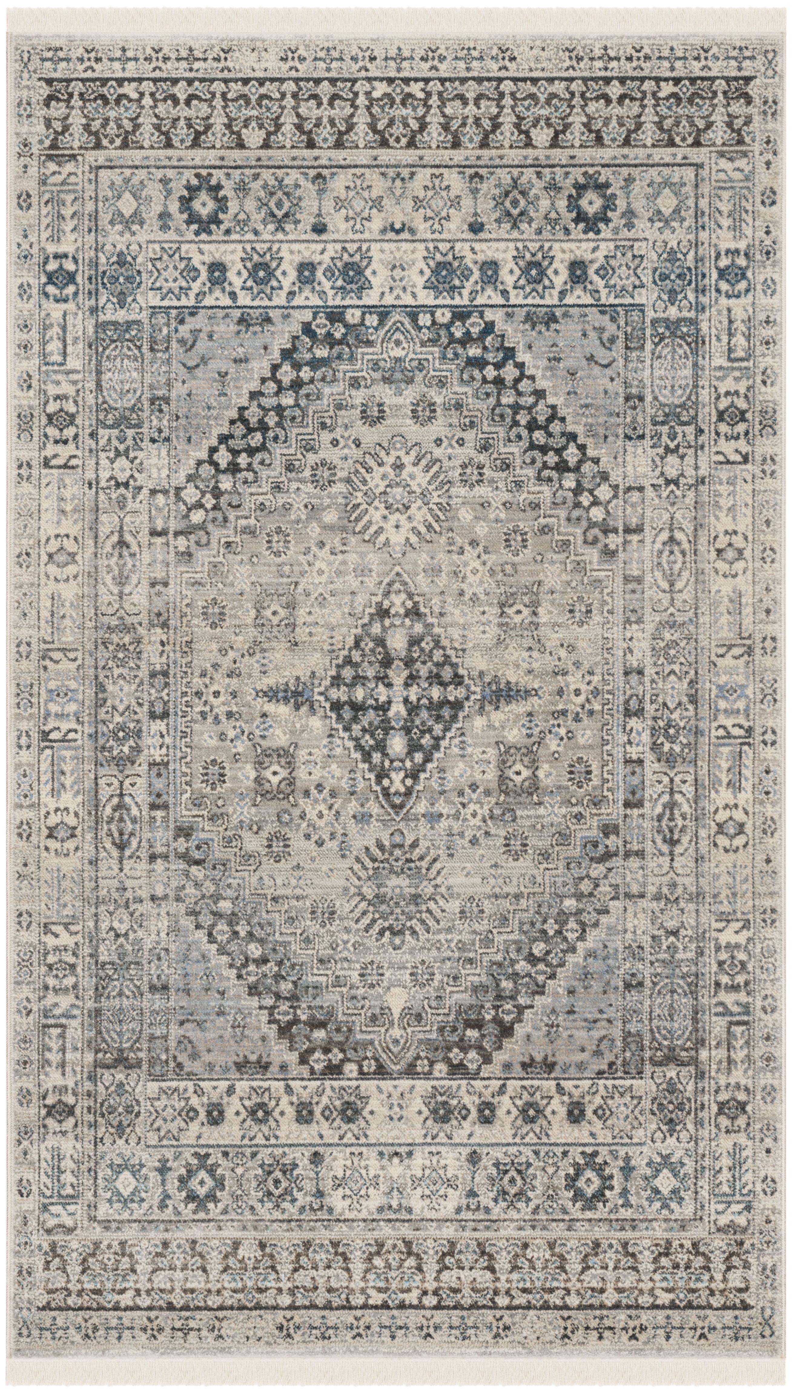 Vintage Persian VTP472 Power Loomed Indoor Accent Rug - Grey/Blue - 3'x5' - Safavieh.