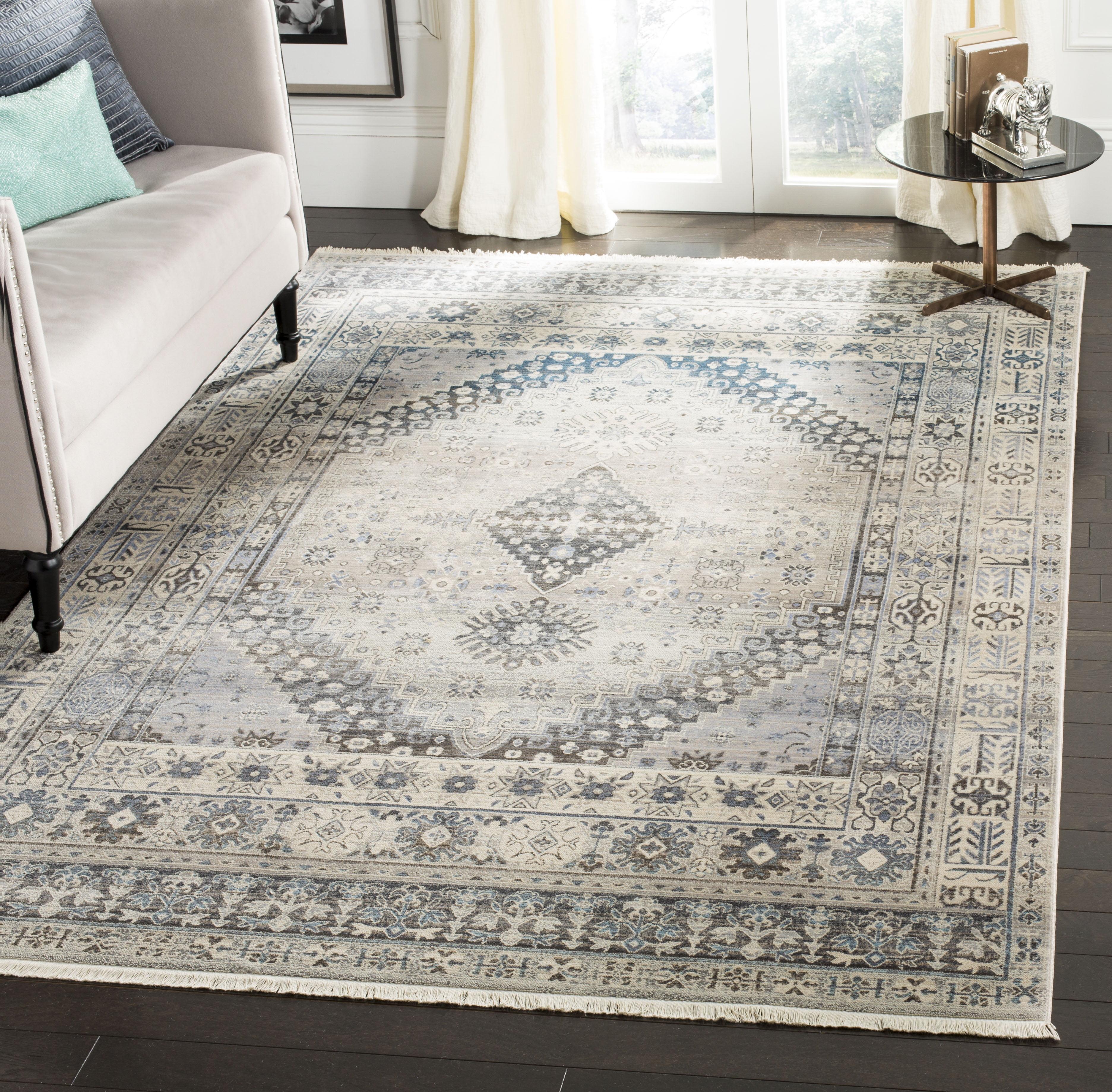 Vintage Persian VTP472 Power Loomed Area Rug - Grey/Blue - 9'x11'7" - Safavieh.