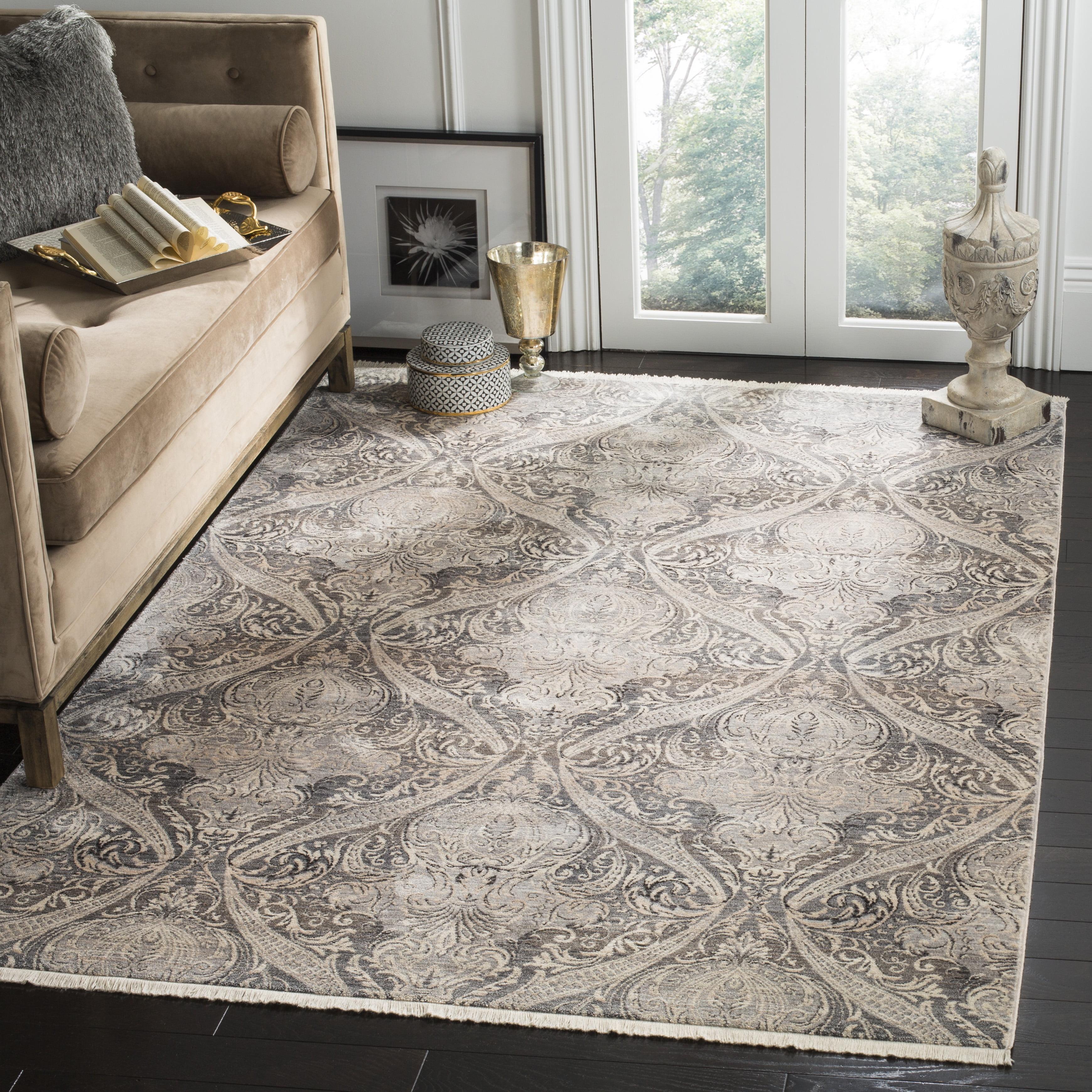 Vintage Persian VTP473 Power Loomed Indoor Area Rug - Grey/Charcoal - 4'x6' - Safavieh