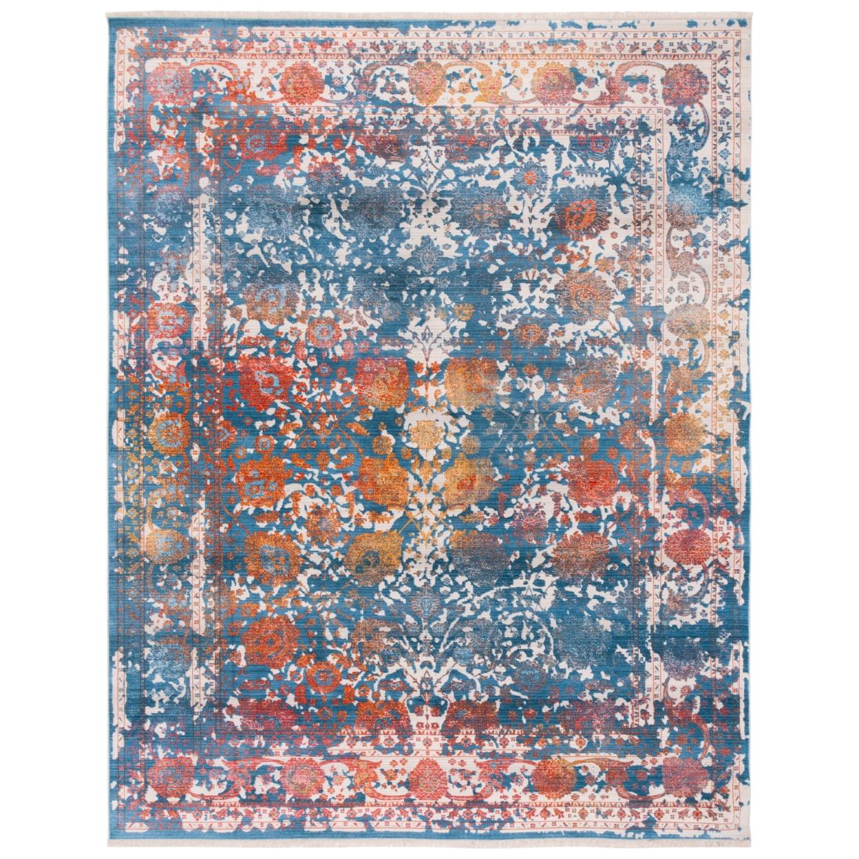 Vintage Persian VTP409 Power Loomed Indoor Area Rug - Turquoise/Multi - 9'x11'7" - Safavieh.