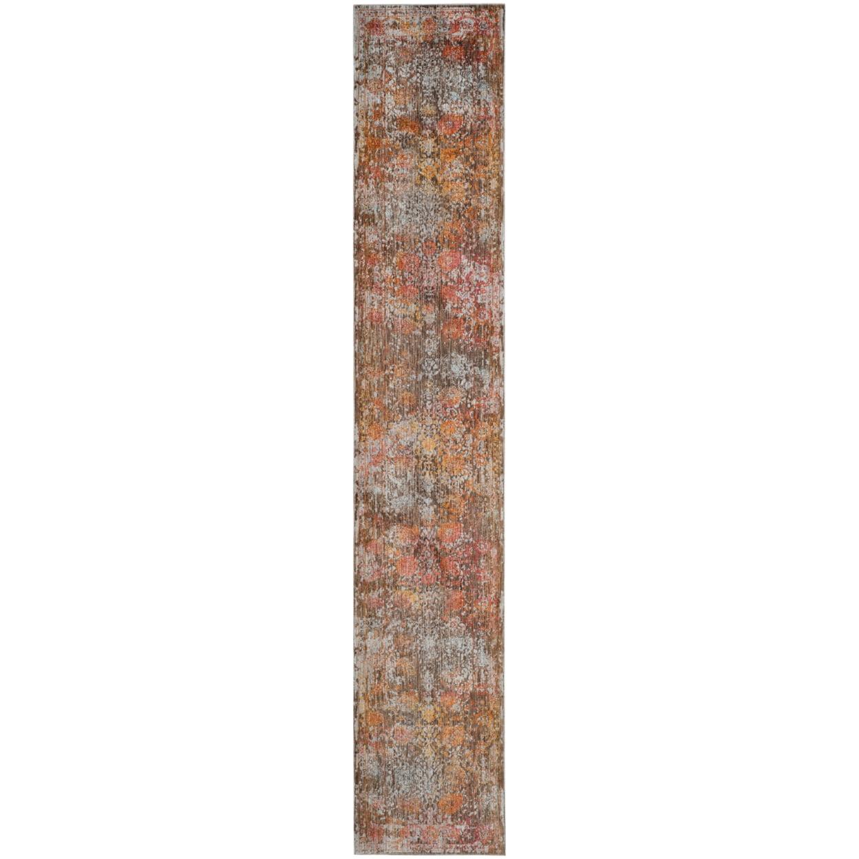 Vintage Persian VTP409 Power Loomed Indoor Runner Rug - Brown/Multi - 2'2"x12' - Safavieh.