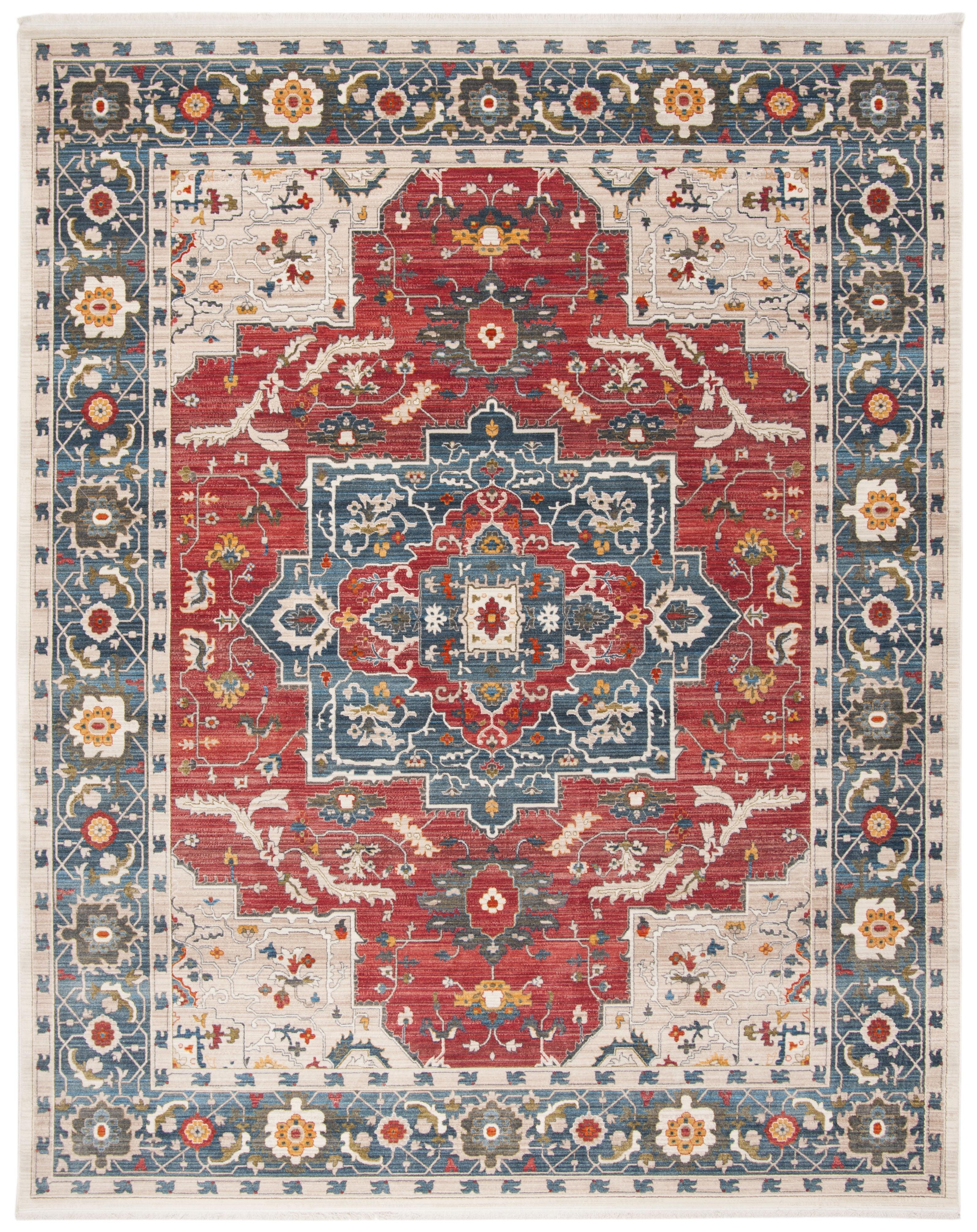 Vintage Persian VTP478 Power Loomed Area Rug - Red/Blue - 4'x6' - Safavieh.