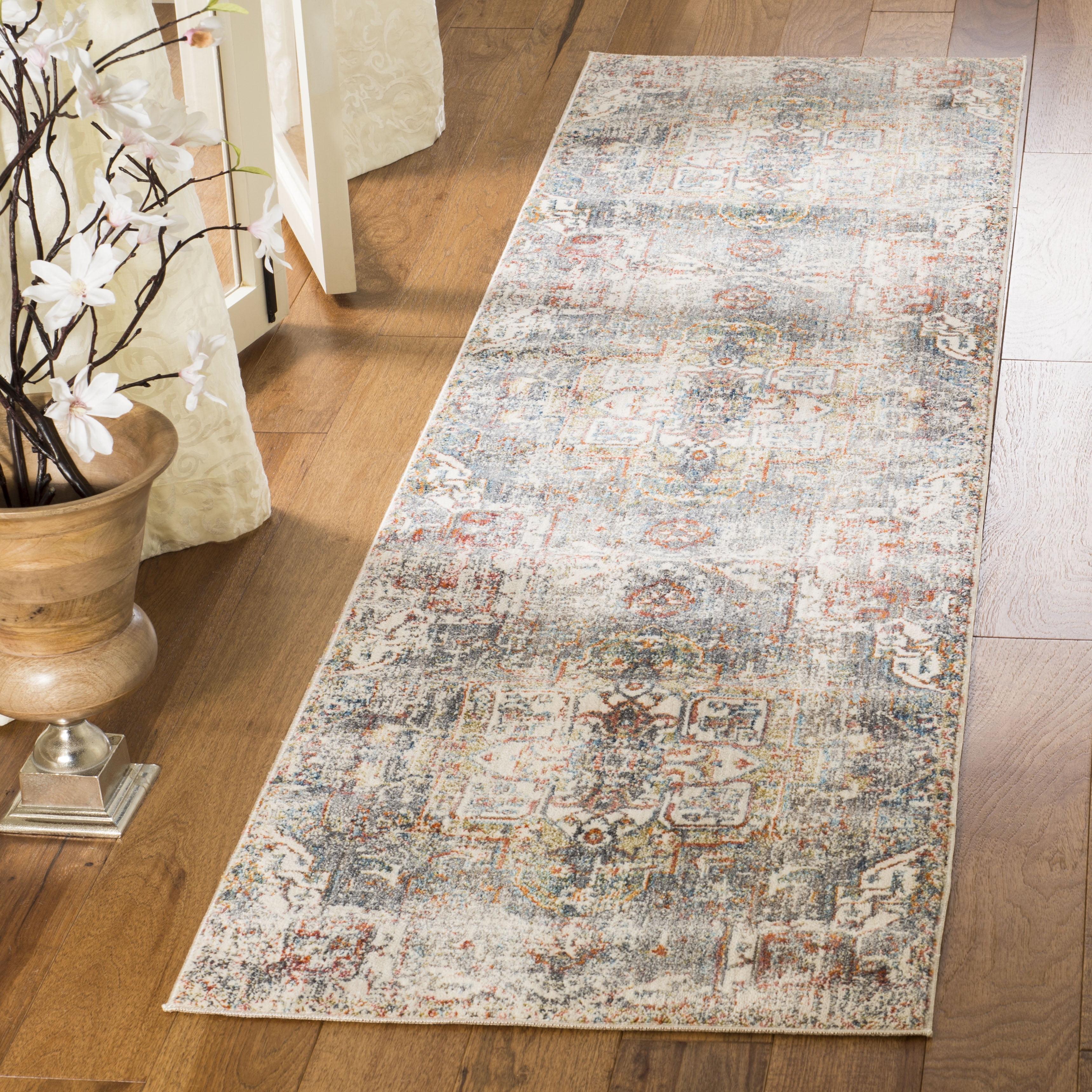 Vintage Persian VTP475 Power Loomed Indoor Runner Rug - Charcoal/Olive - 2'2"x12' - Safavieh