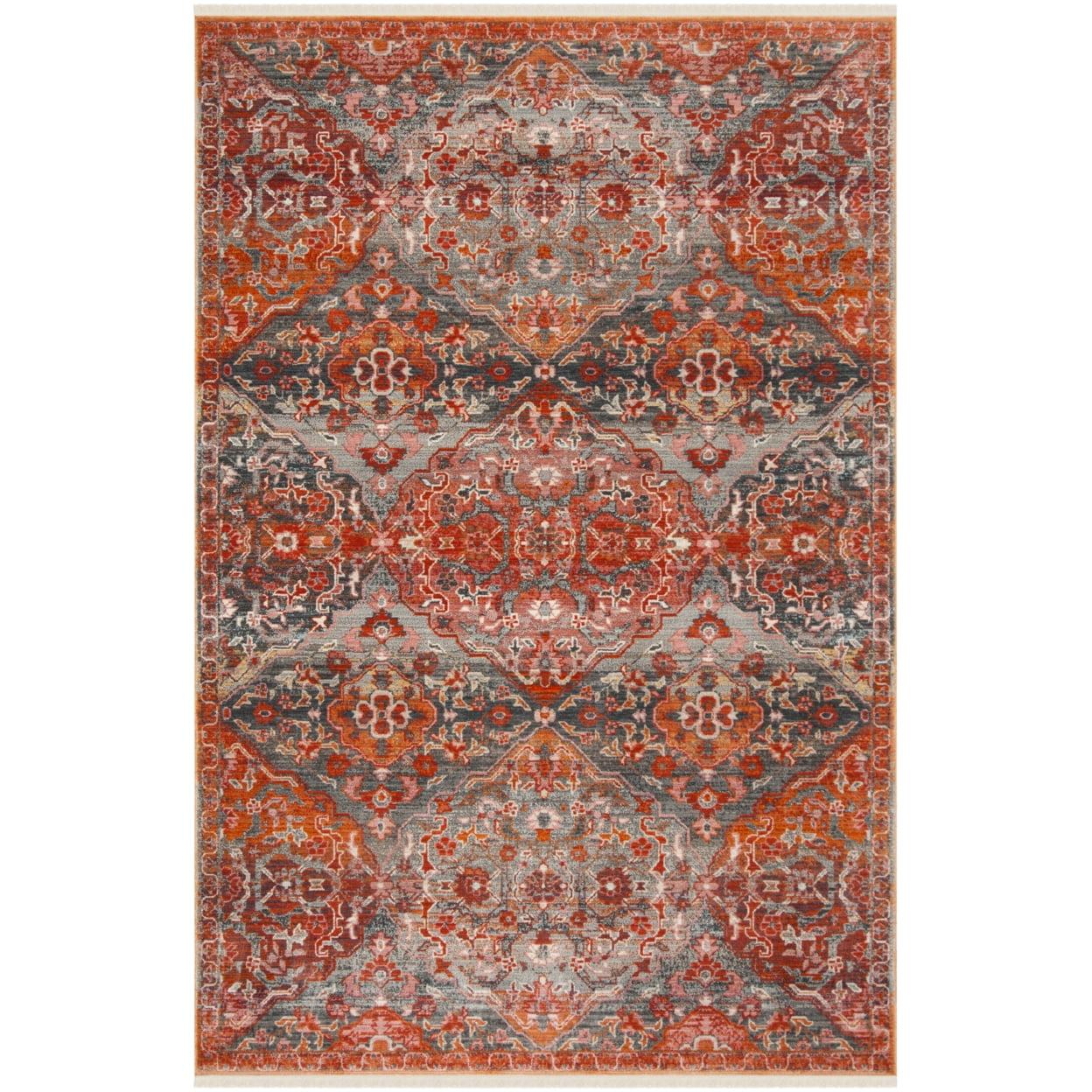 Reversible Hand-Knotted Blue Synthetic 5' x 7' Area Rug