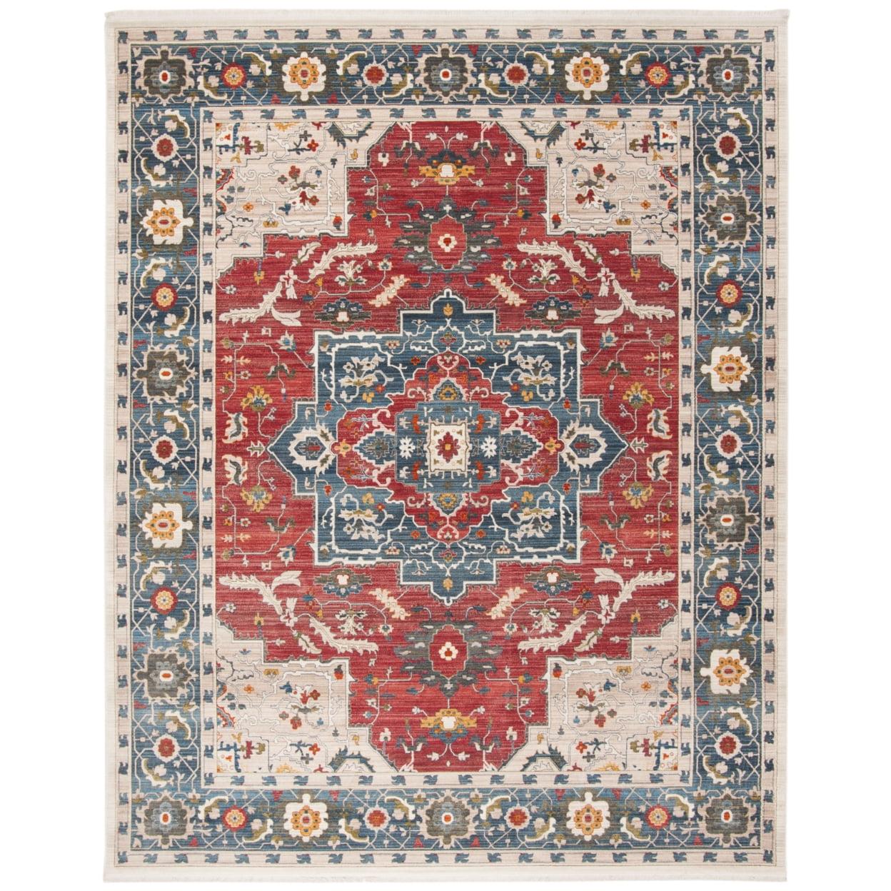 Vintage Persian VTP478 Power Loomed Area Rug - Red/Blue - 3'x5' - Safavieh.