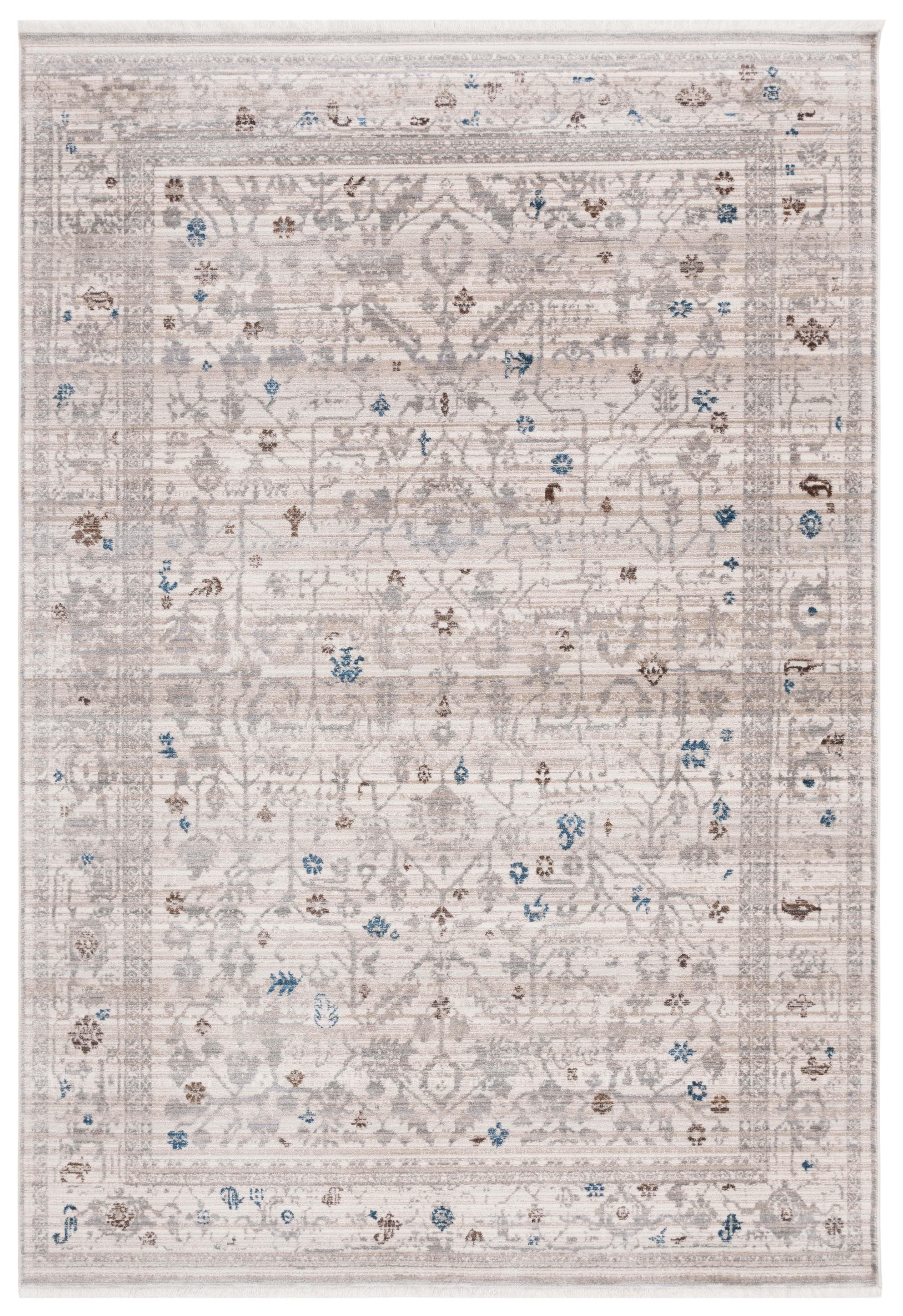 Vintage Persian VTP427 Power Loomed Indoor Area Rug - Ivory/Light Grey - 5'x7'6" - Safavieh