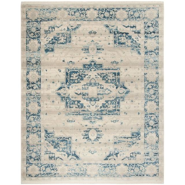 Vintage Persian VTP447 Power Loomed Indoor Area Rug - Ivory/Blue - 8'x10' - Safavieh