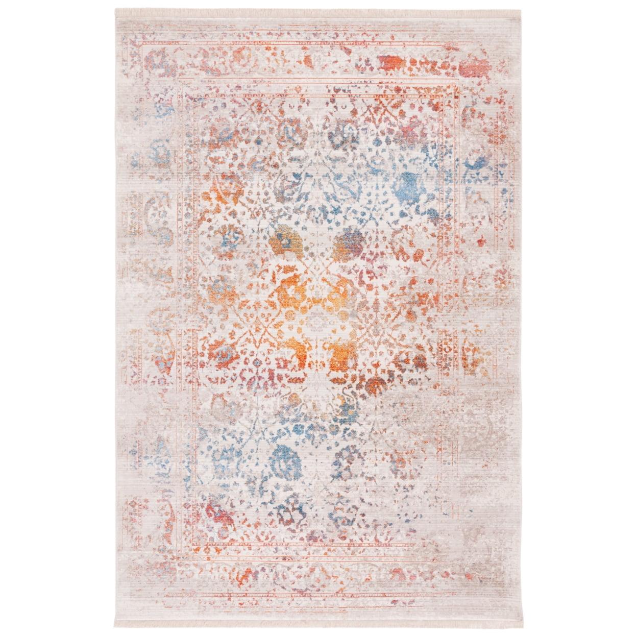 Vintage Persian VTP409 Power Loomed Area Rug - Light Grey/Multi - 4'x6' - Safavieh.