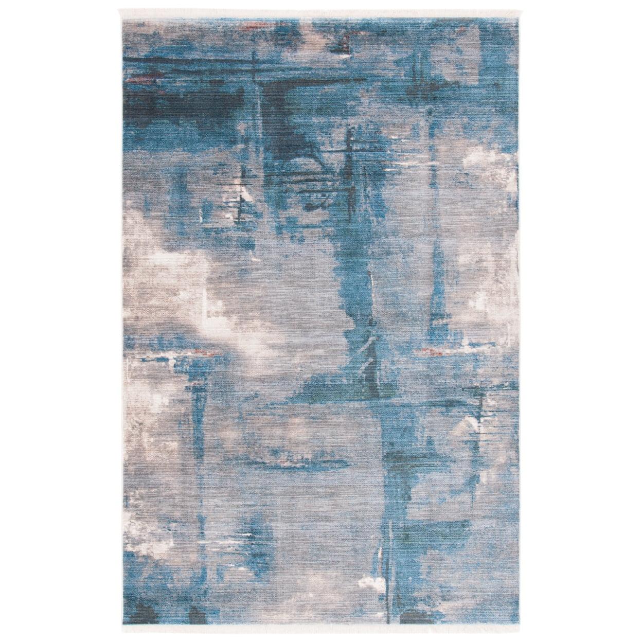 Vintage Persian VTP456 Power Loomed Area Rug - Blue/Grey - 4'x6' - Safavieh.