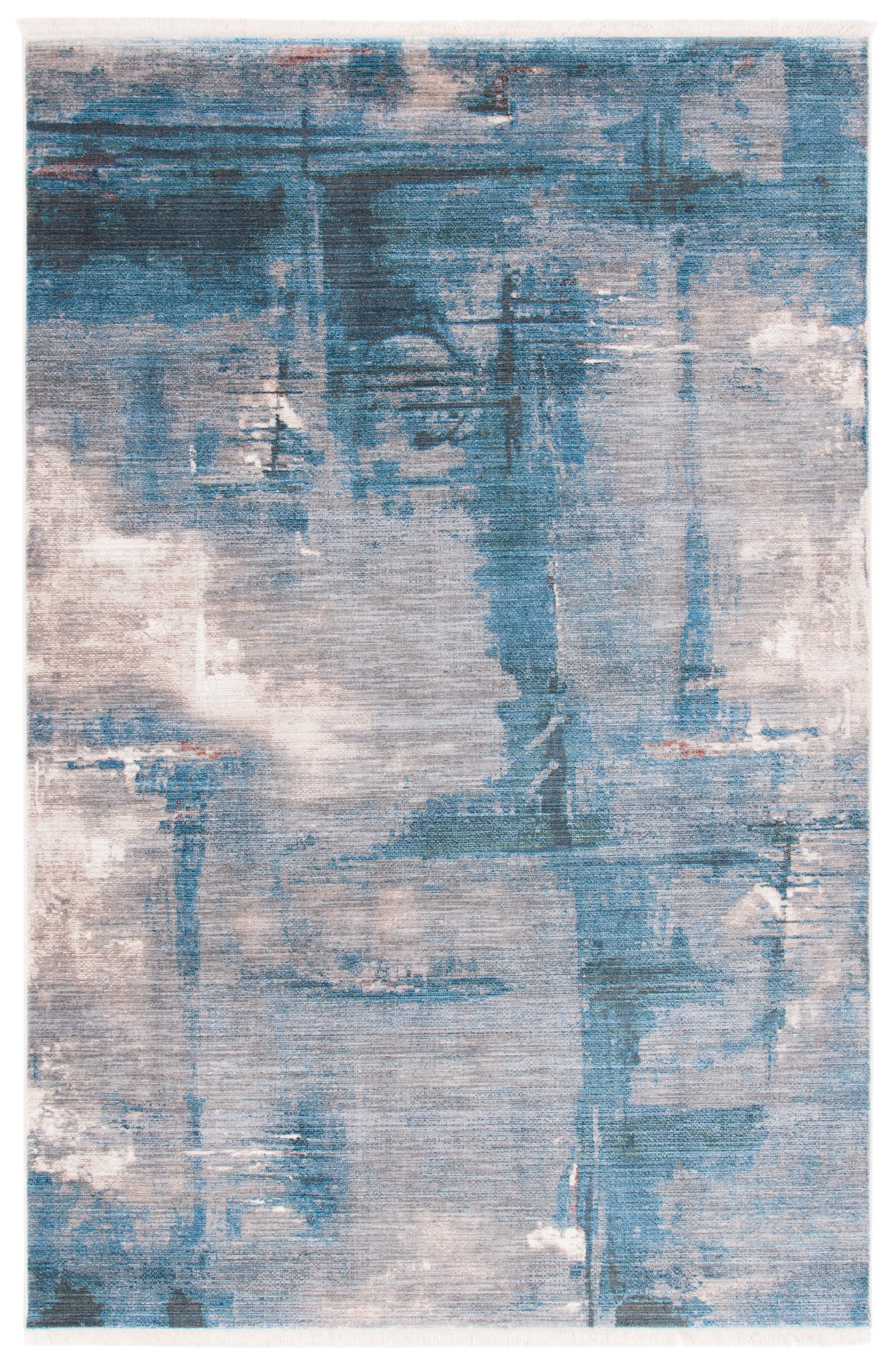 Vintage Persian VTP456 Power Loomed Area Rug - Blue/Grey - 4'x6' - Safavieh.