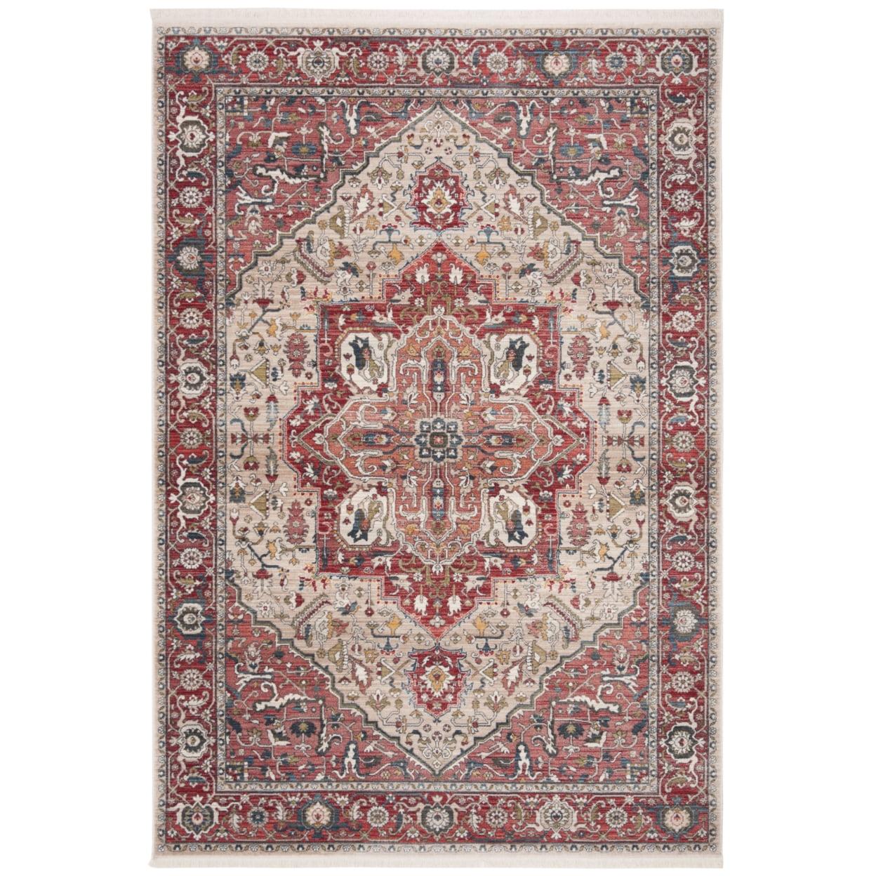 Vintage Persian VTP479 Power Loomed Indoor Accent Rug - Red/Ivory - 3'x5' - Safavieh