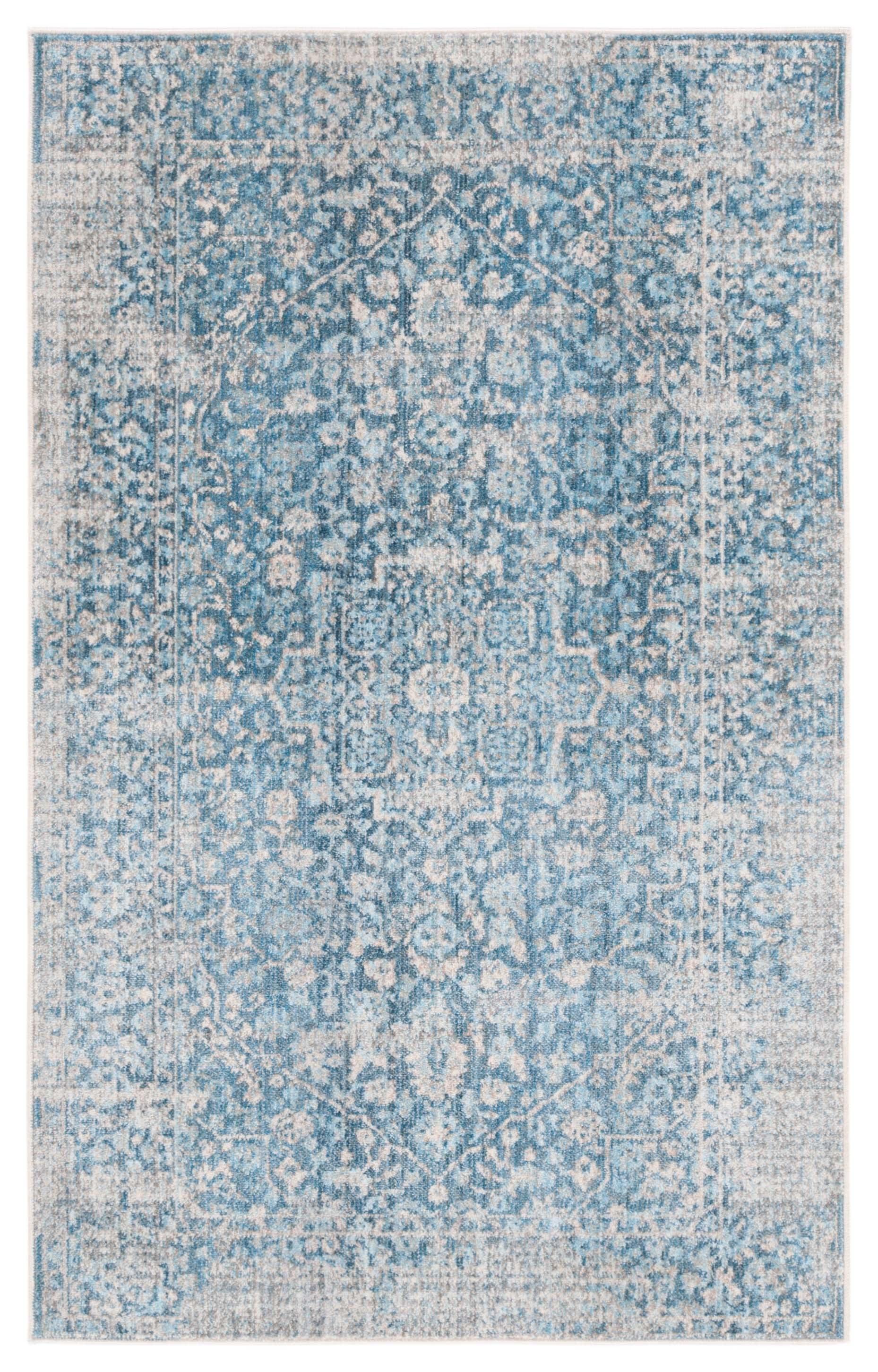 Vintage Persian VTP484 Power Loomed Indoor Accent Rug - Blue/Ivory - 2'6"x4' - Safavieh
