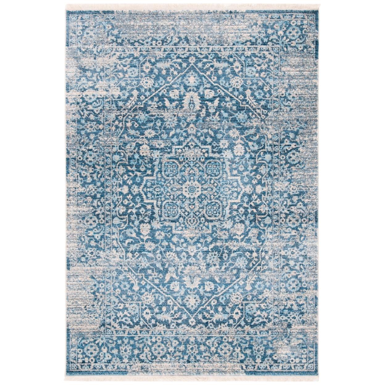 Vintage Persian VTP484 Power Loomed Indoor Accent Rug - Blue/Ivory - 2'x5' - Safavieh