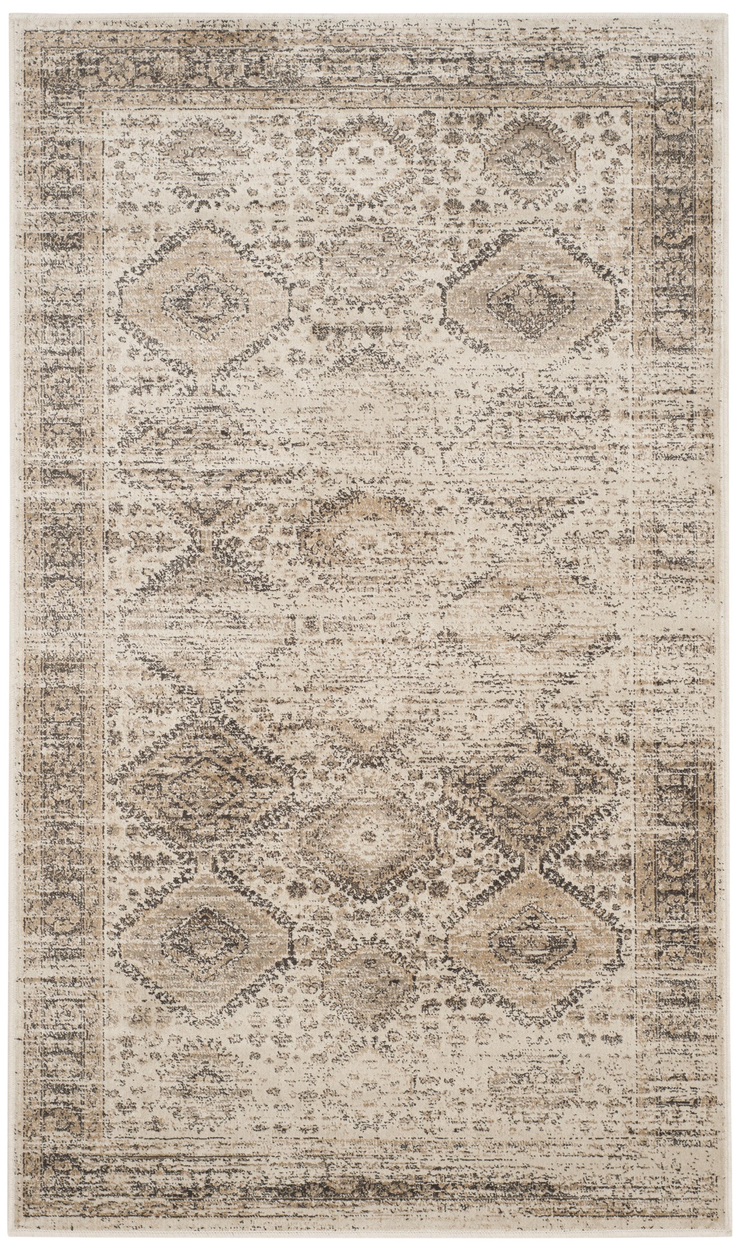 Vintage VTG118 Power Loomed Indoor Skid-Resistant Accent Rug - Stone - 2'7"x4' - Safavieh