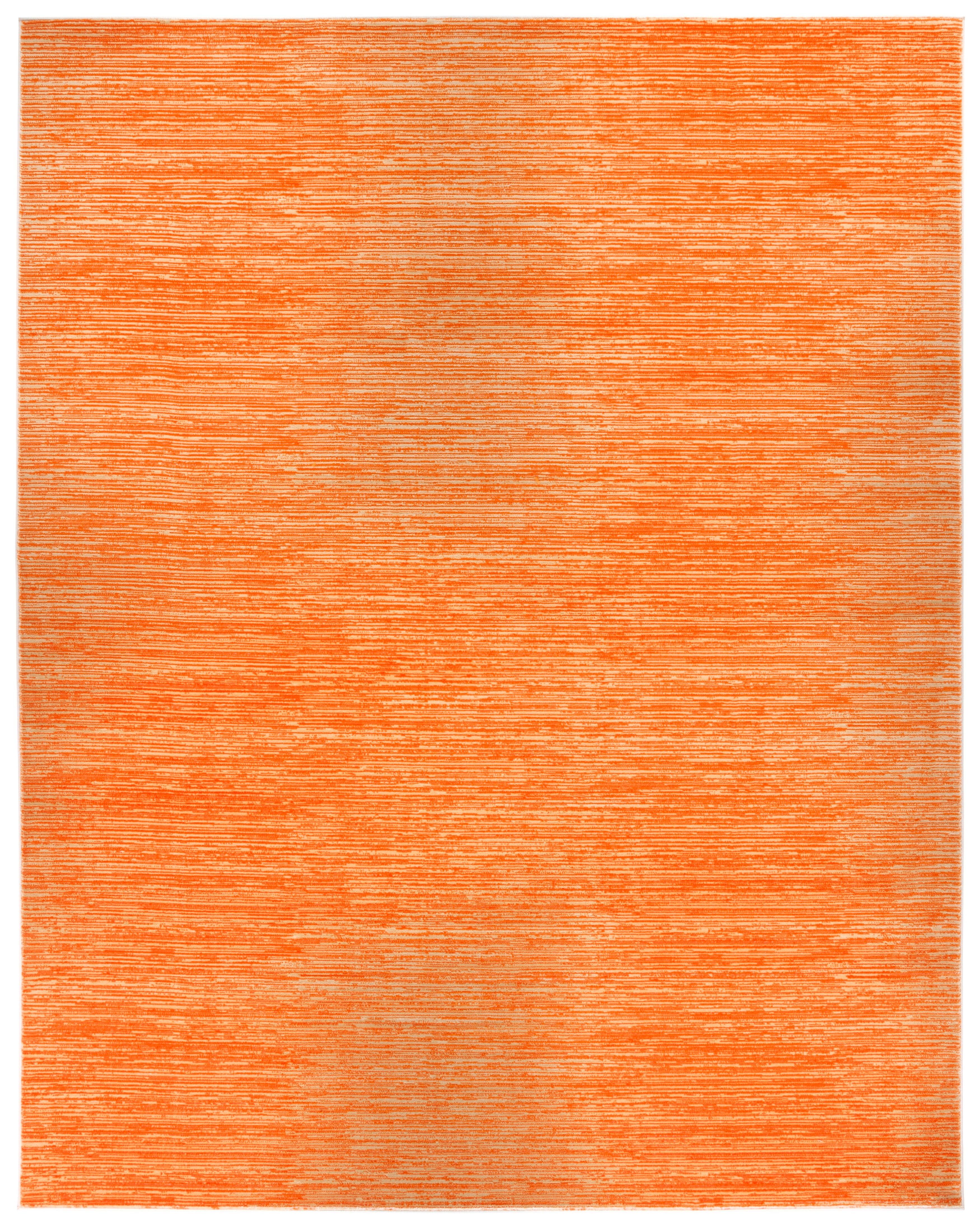 Orange Flat Woven Synthetic Rectangular 10' x 14' Area Rug