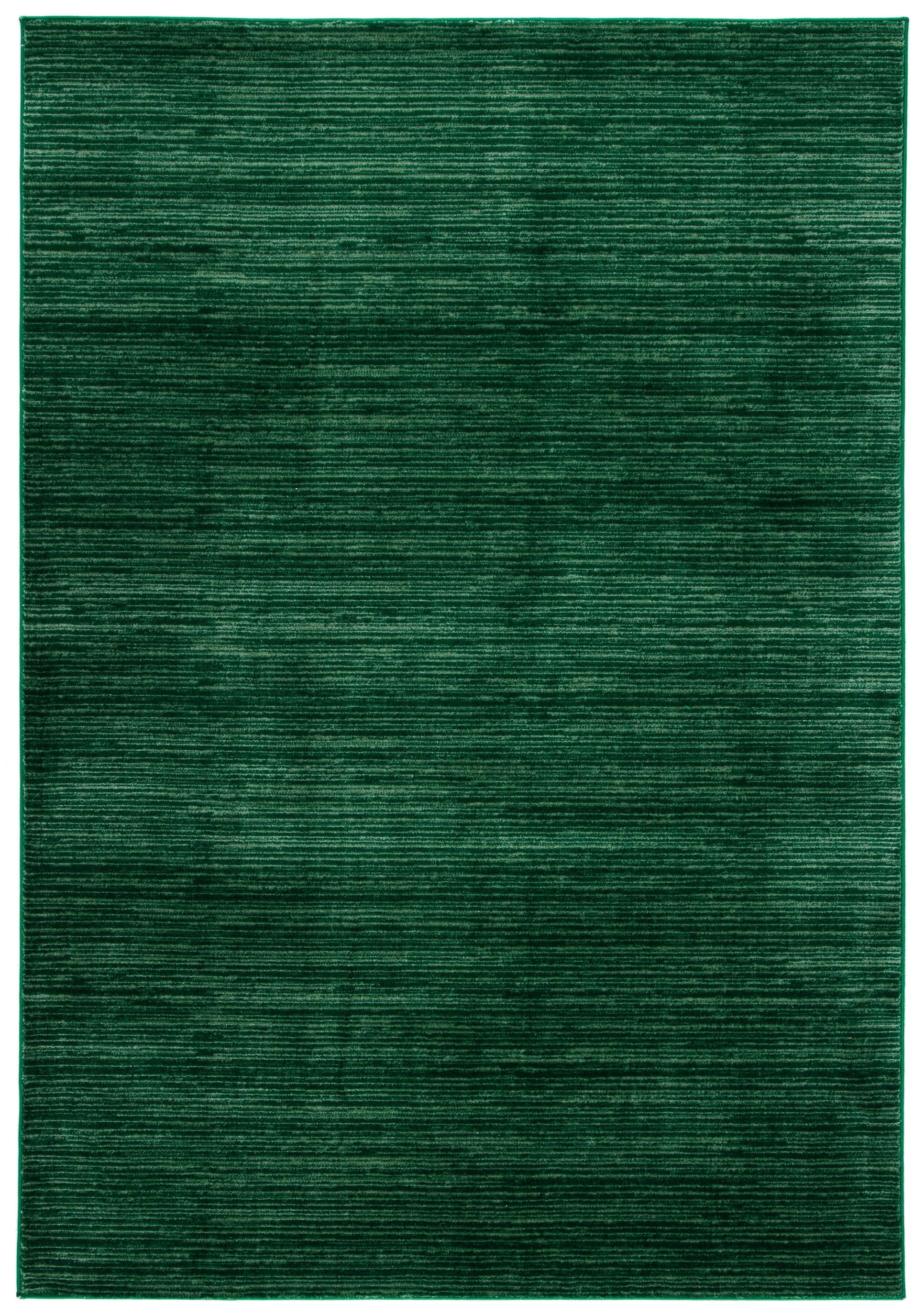 Dark Green Hand-Knotted Synthetic 6' x 9' Area Rug