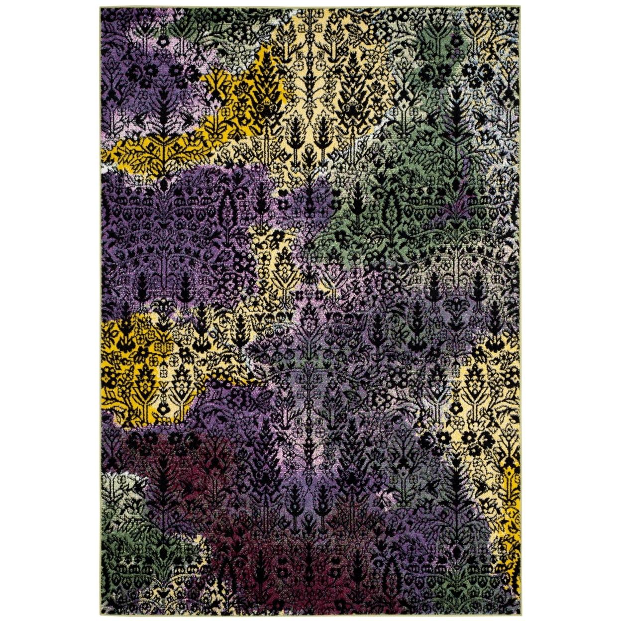 Watercolor WTC673 Power Loomed Indoor Area Rug - Light Yellow/Green - 5'3"x7'6" - Safavieh