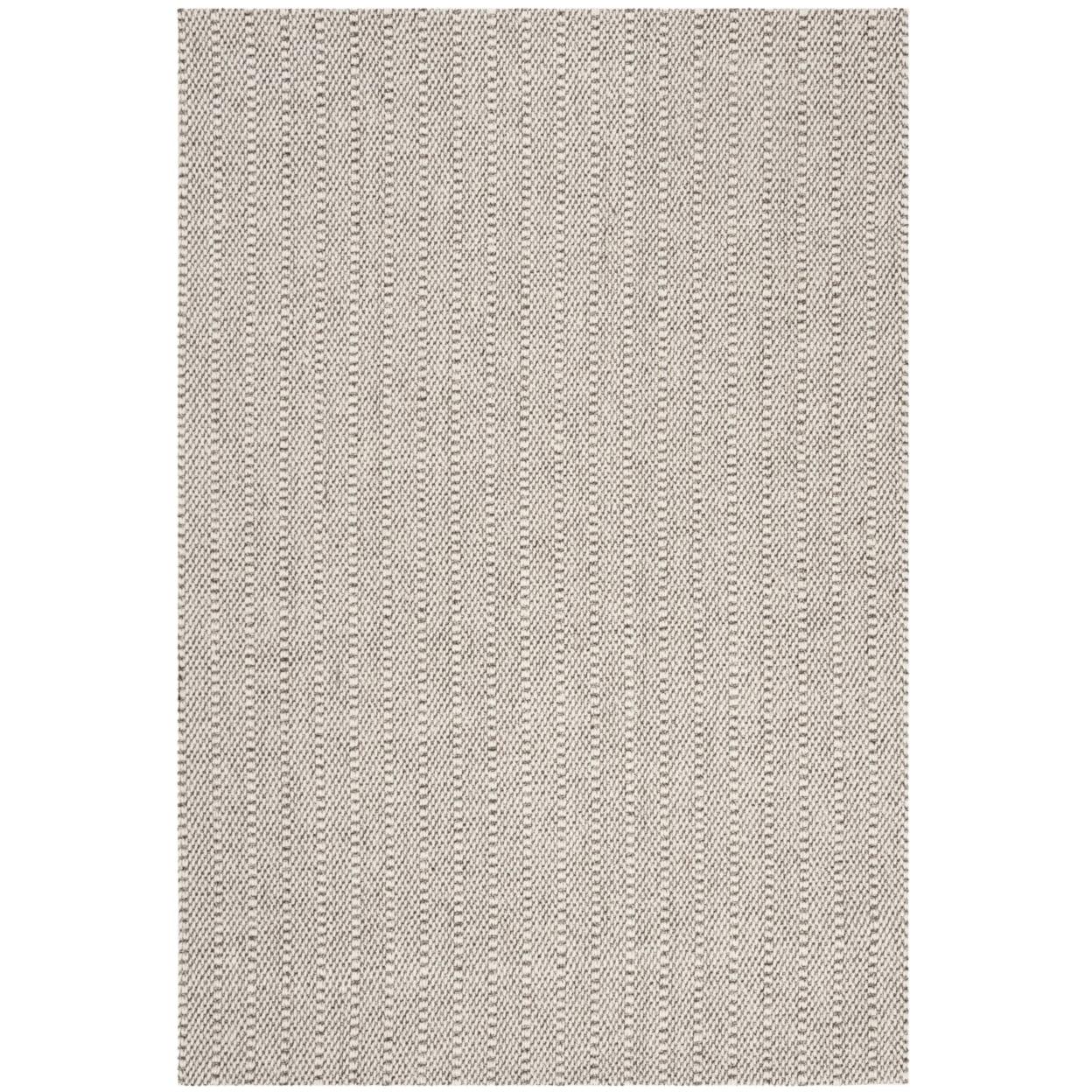 Ivory Elegance 8' x 10' Hand-Knotted Wool & Viscose Area Rug