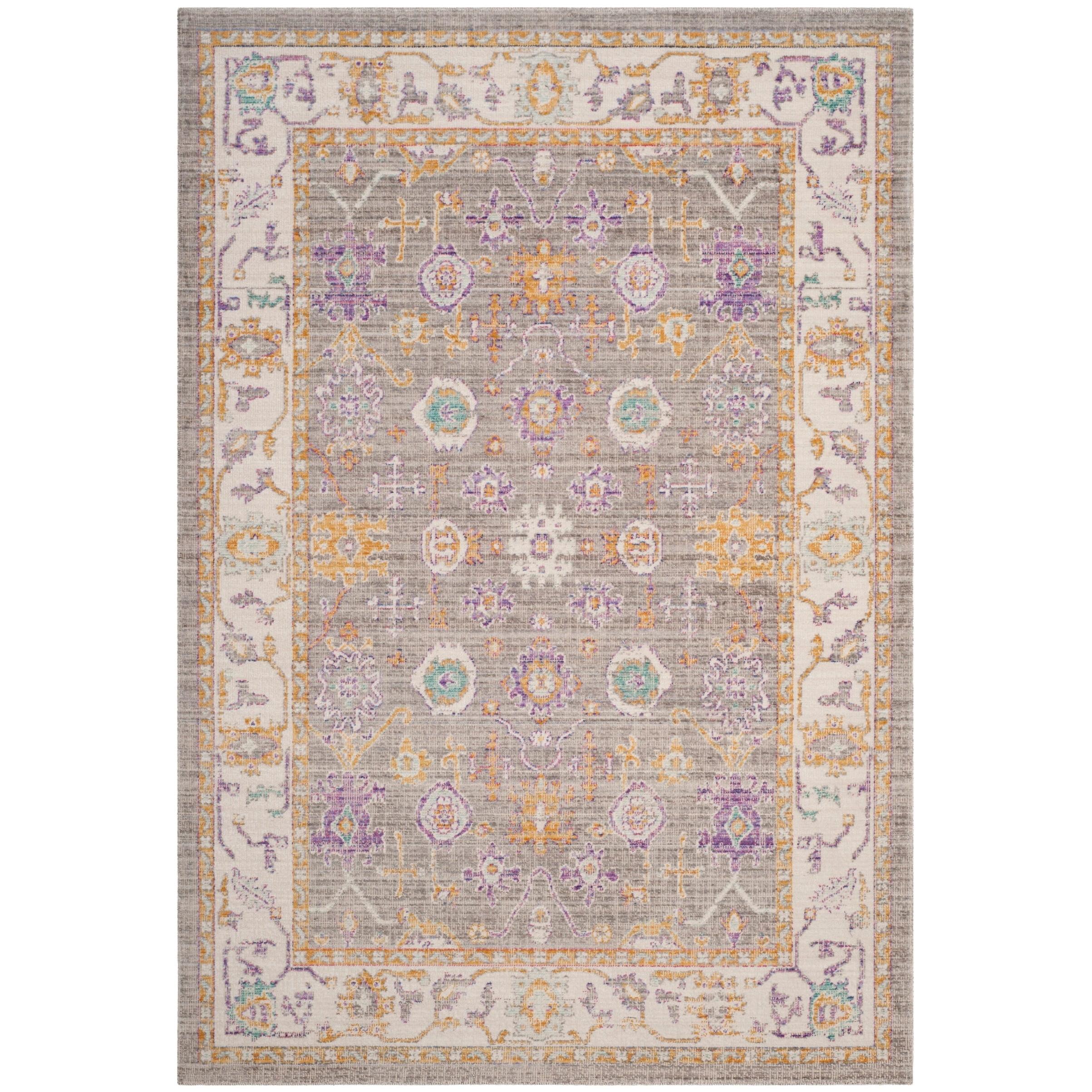 Windsor WDS313 Power Loomed Area Rug - Grey/Cream - 5'x7' - Safavieh.