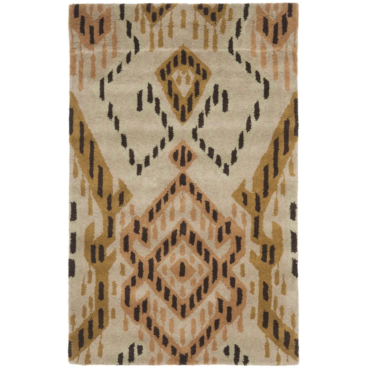 Wyndham WYD373 Hand Tufted Indoor Accent Rug - Brown/Ivory - 2'6"x4' - Safavieh