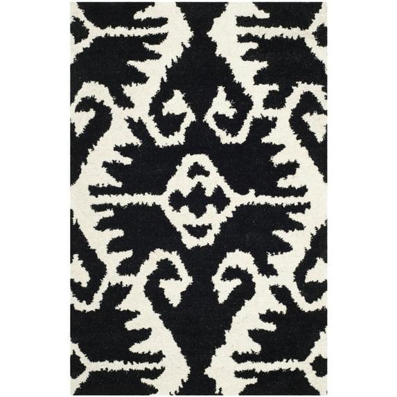 Wyndham WYD323 Hand Tufted Indoor Accent Rug - Black/Ivory - 2'6"x4' - Safavieh.