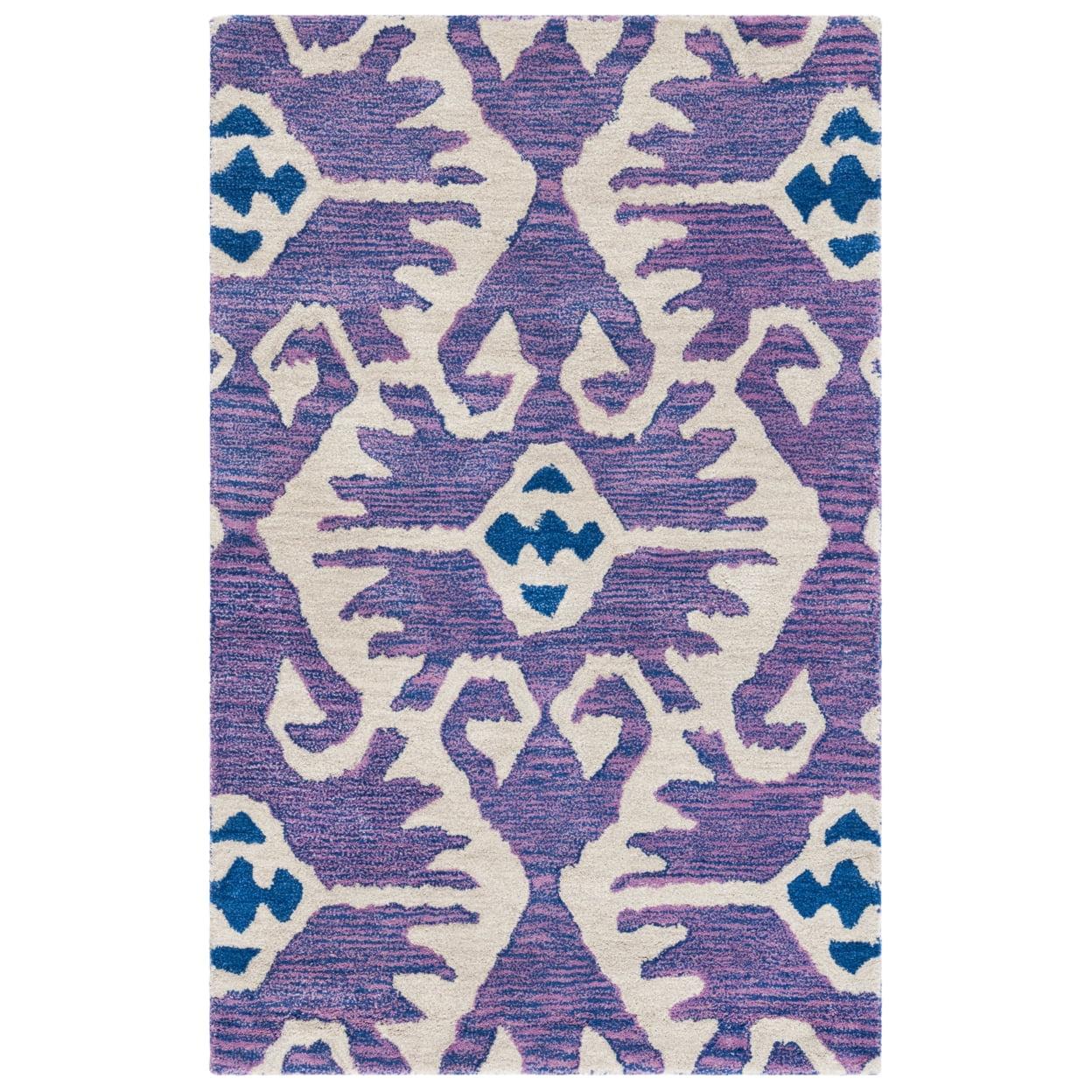 SAFAVIEH Wyndham Dzvonko Southwestern Wool Area Rug, Lavender/Ivory, 2' x 3'