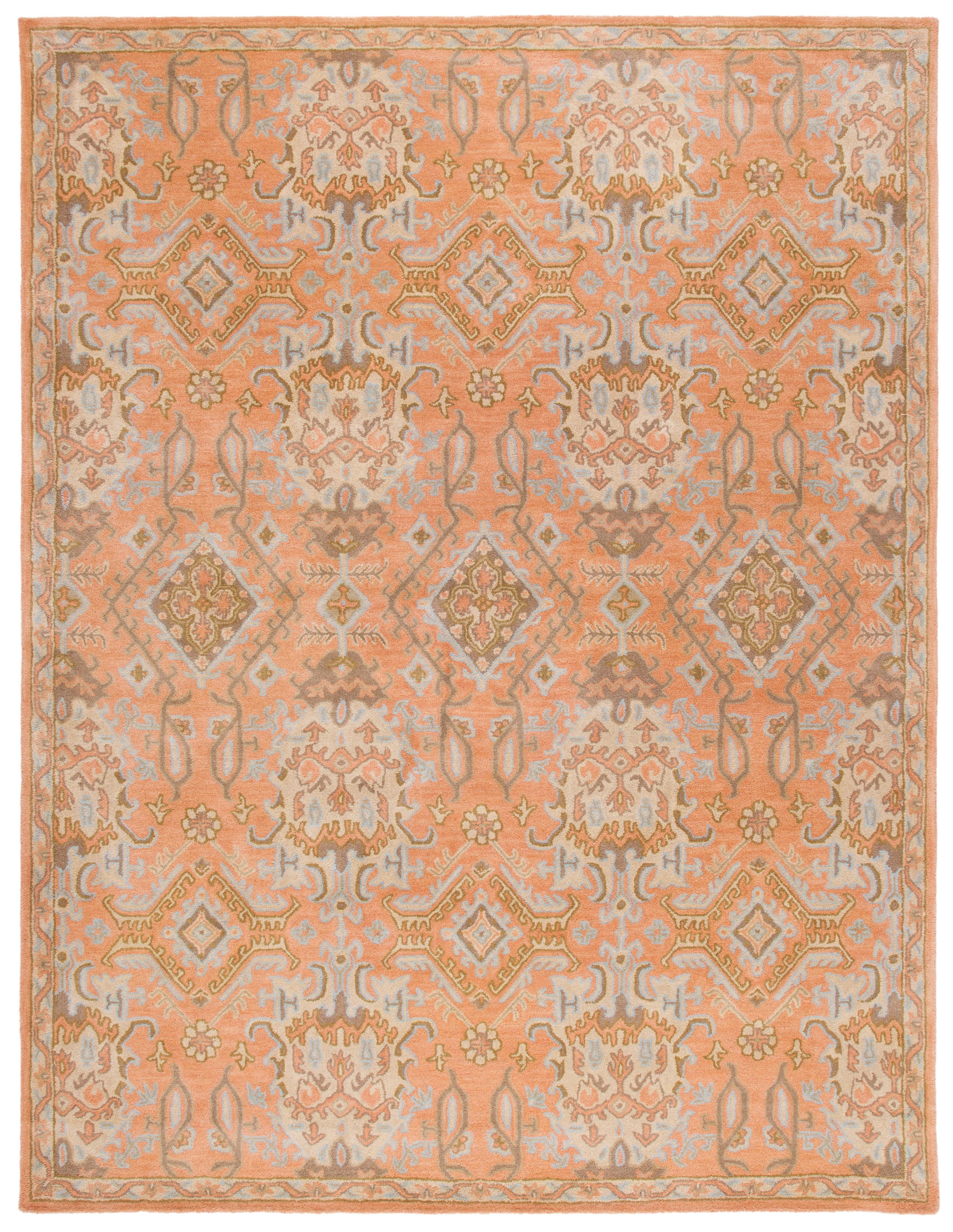 Wyndham WYD203 Hand Tufted Indoor Area Rug - Terracotta - 8'9"x12' - Safavieh.