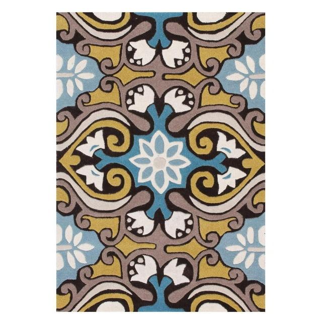 Wyndham WYD327 Hand Tufted Area Rug - Blue/Multi - 4'x6' - Safavieh.