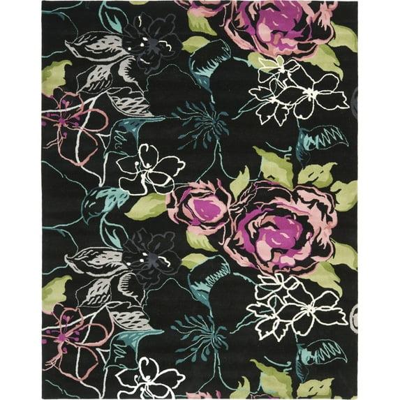 Wyndham WYD378 Hand Tufted Indoor Area Rug - Black/Multi - 4'x6' - Safavieh.