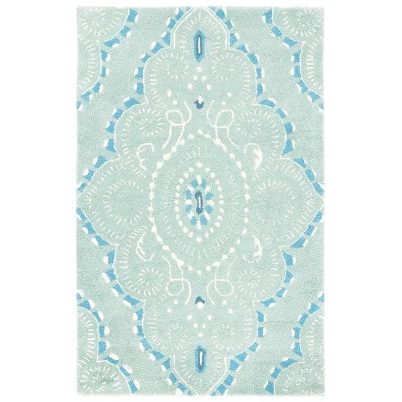 Wyndham WYD372 Hand Tufted Indoor Area Rug - Blue/Ivory - 4'x6' - Safavieh.