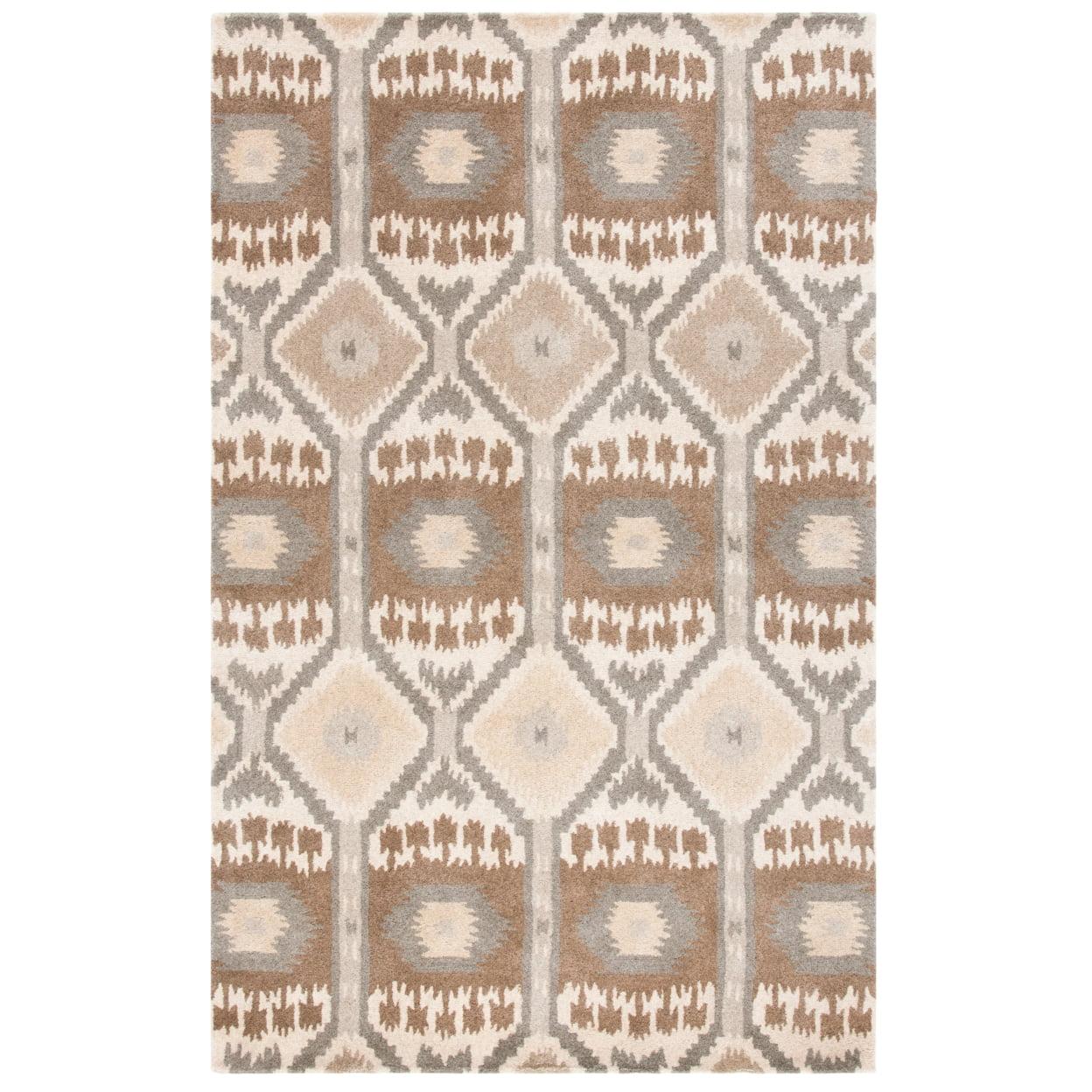 Ivory Elegance Hand-Tufted Wool and Viscose 5' x 8' Area Rug