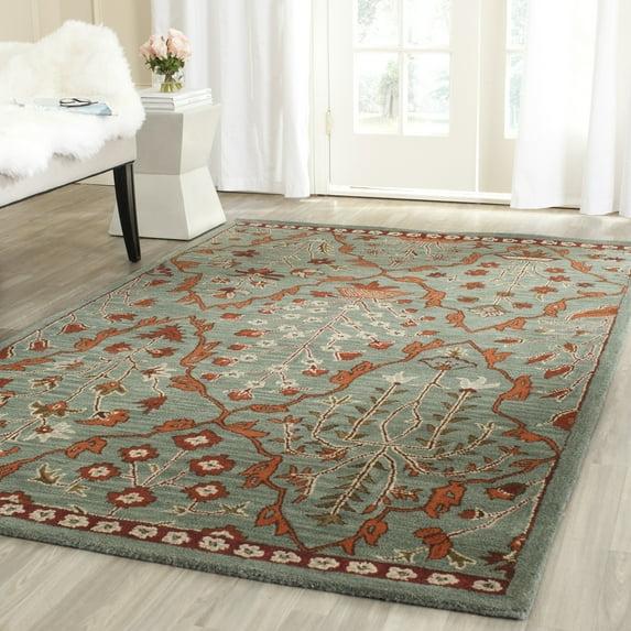 Wyndham WYD206 Power Loomed Area Rug - Blue/Rust - 8'9"x12' - Safavieh.