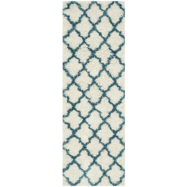 Shag Kids SGK569 Power Loomed Runner Rug - Ivory/Blue - 2'3"x7' - Safavieh.
