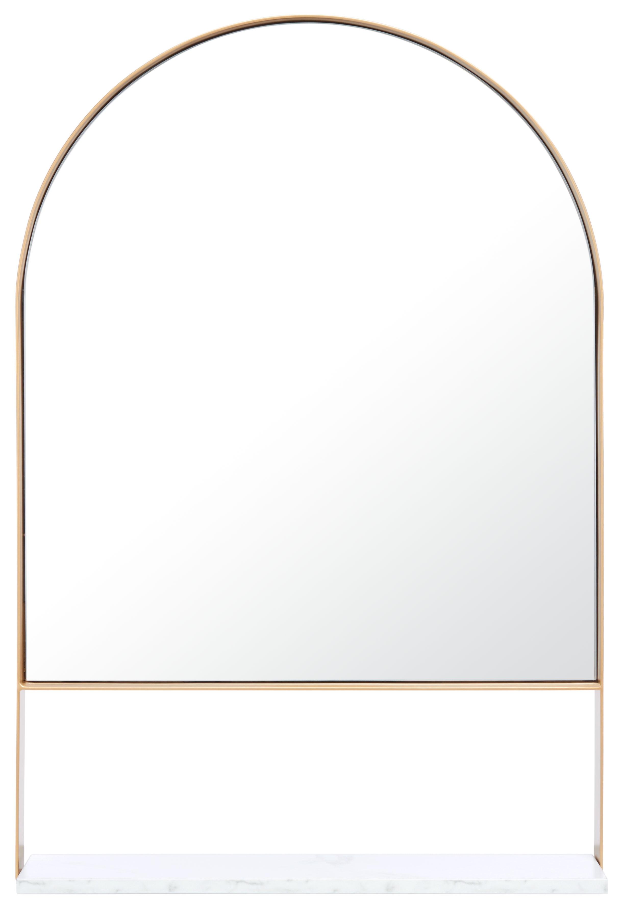 Yuriko 24" x 36" Rectangular Wood and Gold Wall Mirror