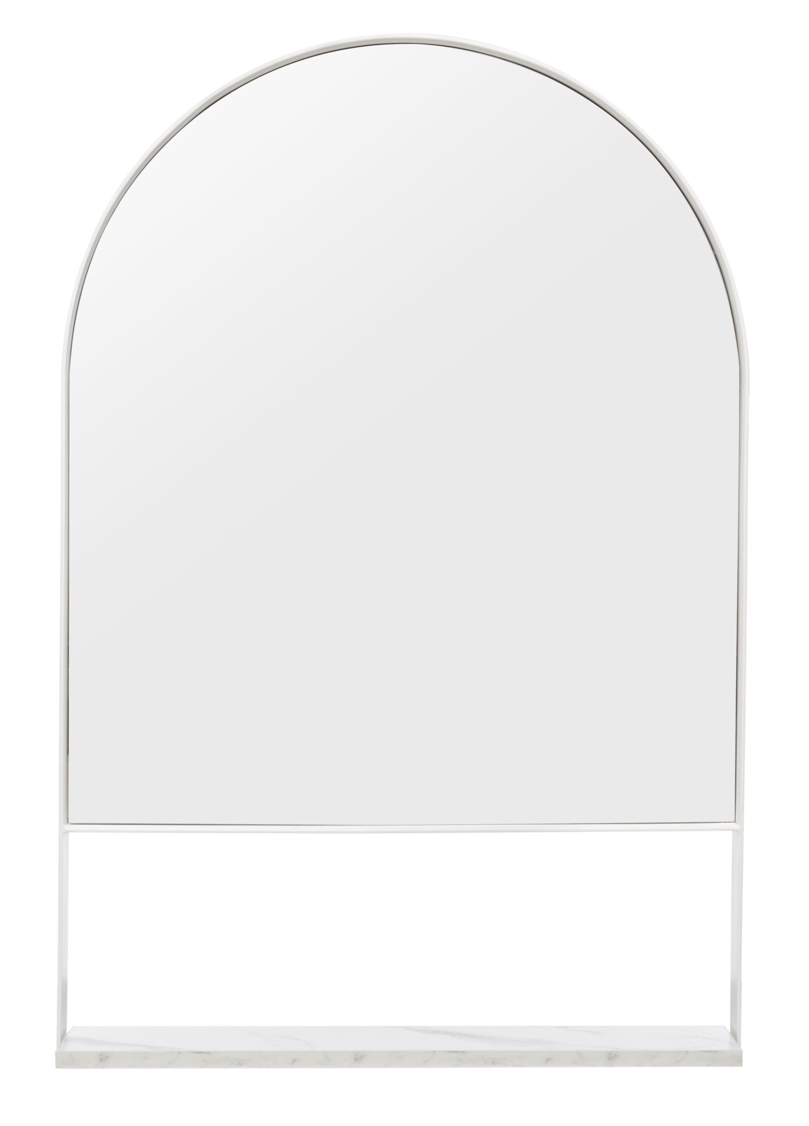 Yuriko 24" White Wood Rectangular Full Length Mirror